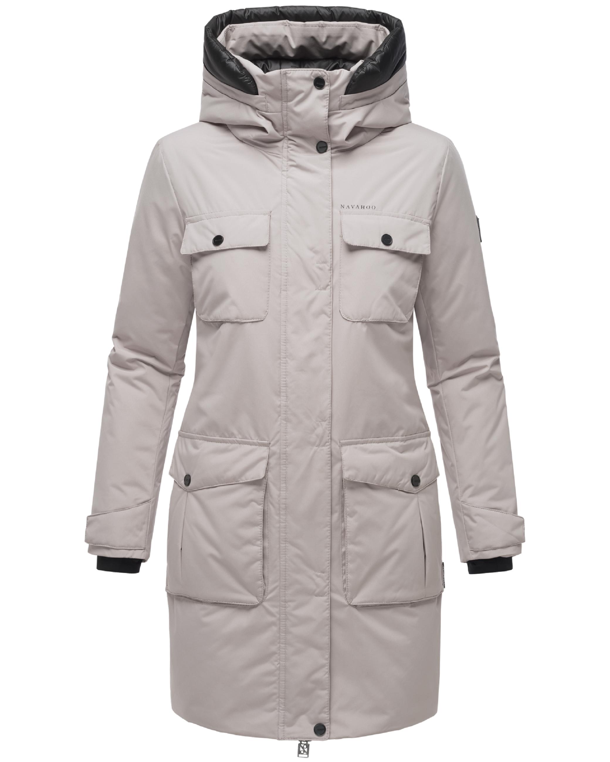 Winterjacke Jacke mit Kapuze "Eissturm 14" Light Grey