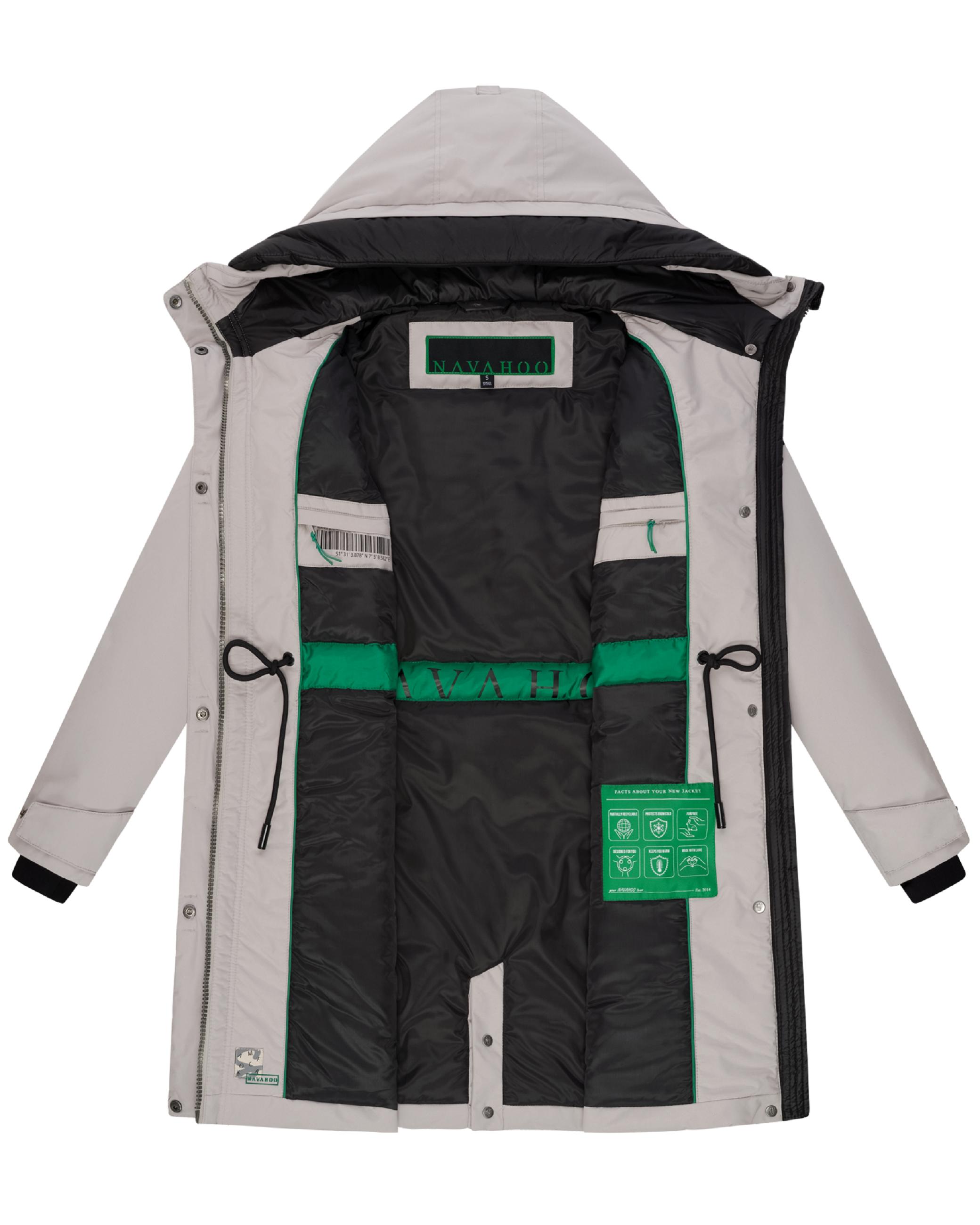 Winterjacke Jacke mit Kapuze "Eissturm 14" Light Grey