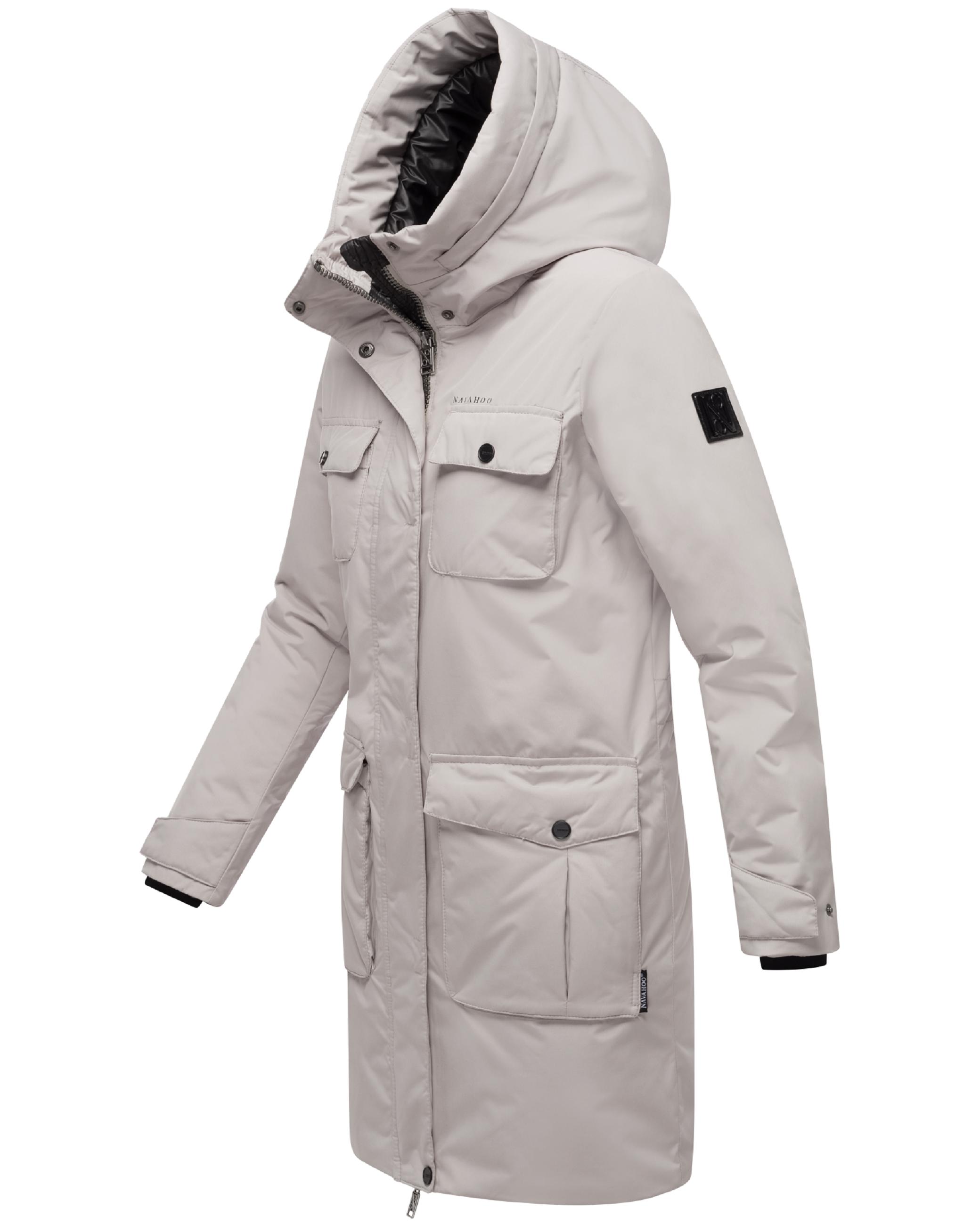 Winterjacke Jacke mit Kapuze "Eissturm 14" Light Grey