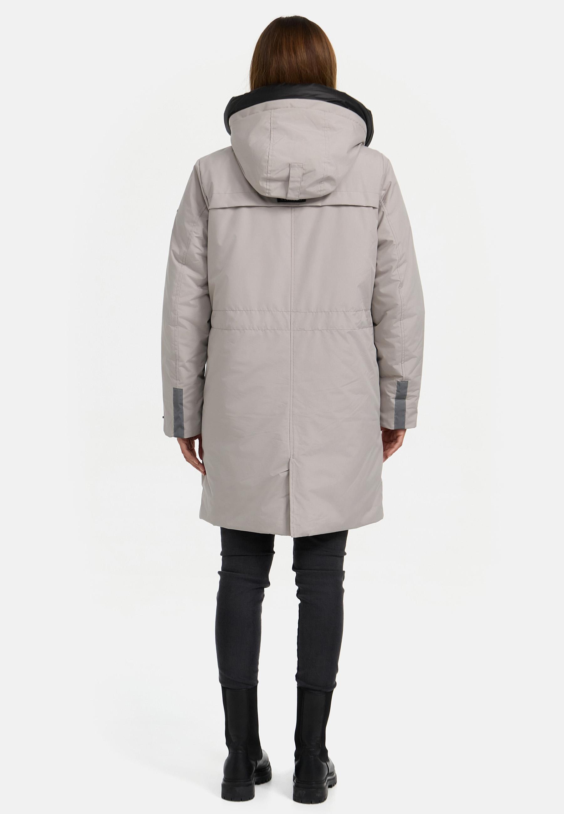Winterjacke Jacke mit Kapuze "Eissturm 14" Light Grey