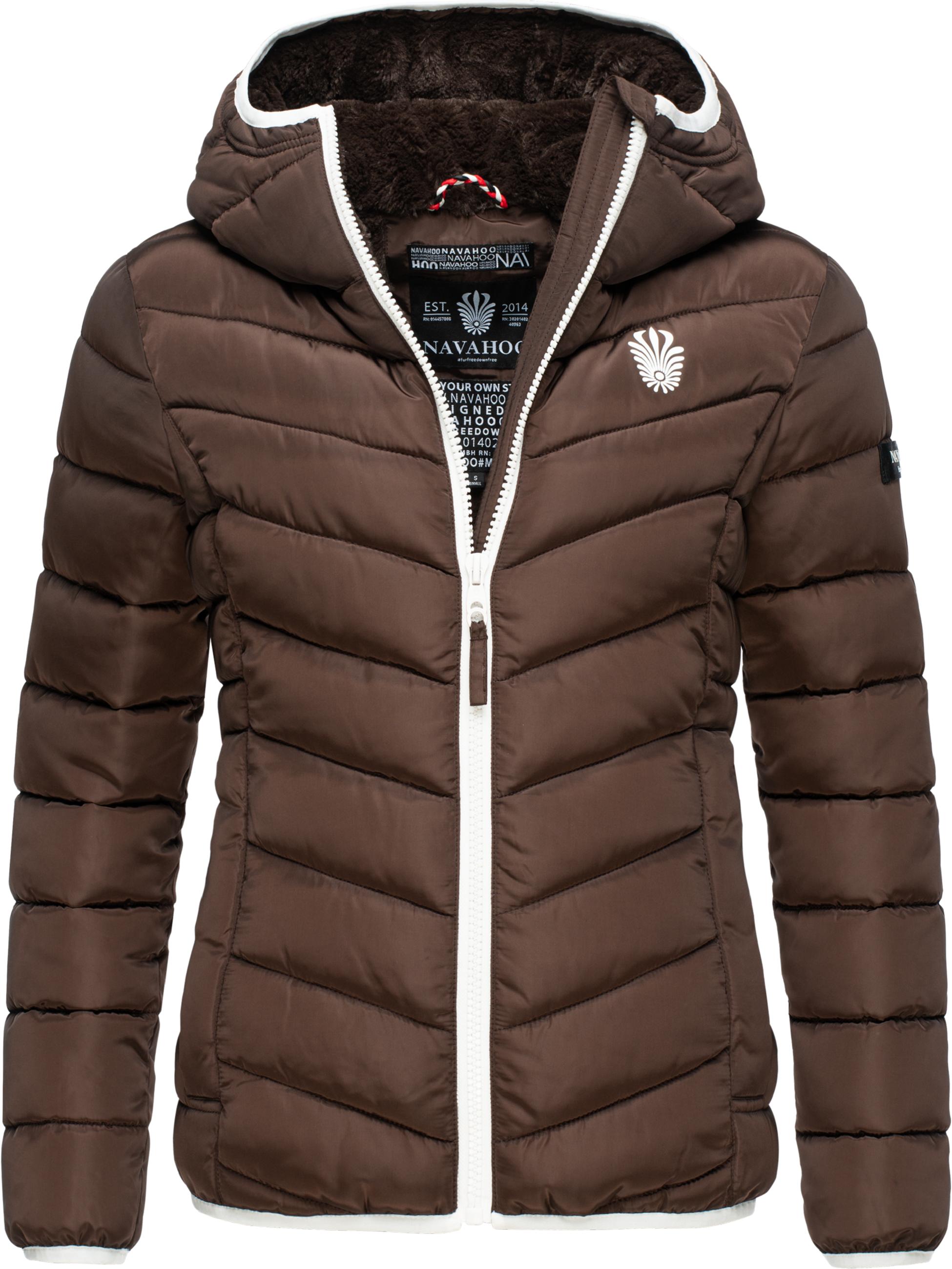 Winter Steppjacke mit Kapuze "Elva" Dark Choco