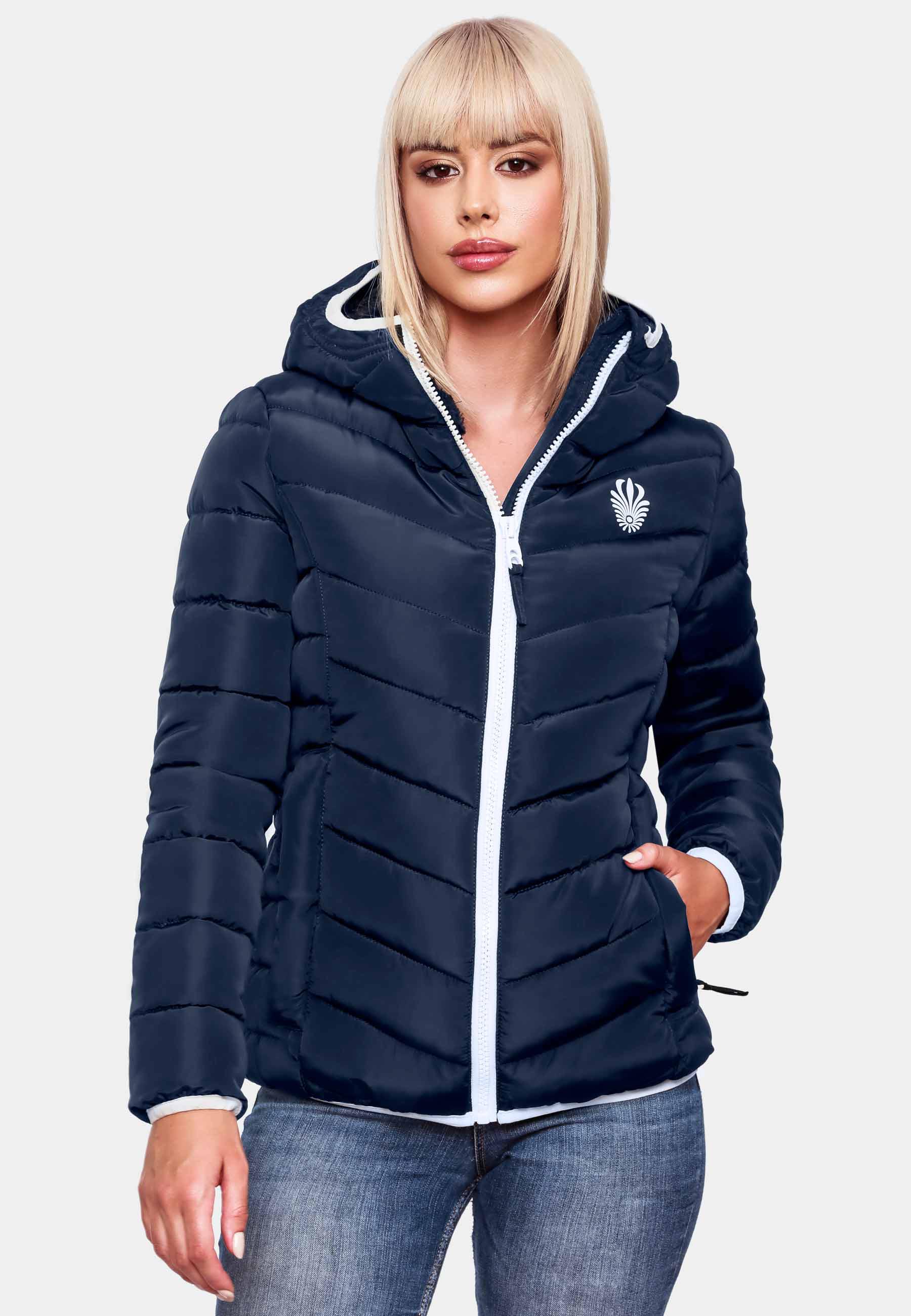 Winter Steppjacke mit Kapuze "Elva" Navy