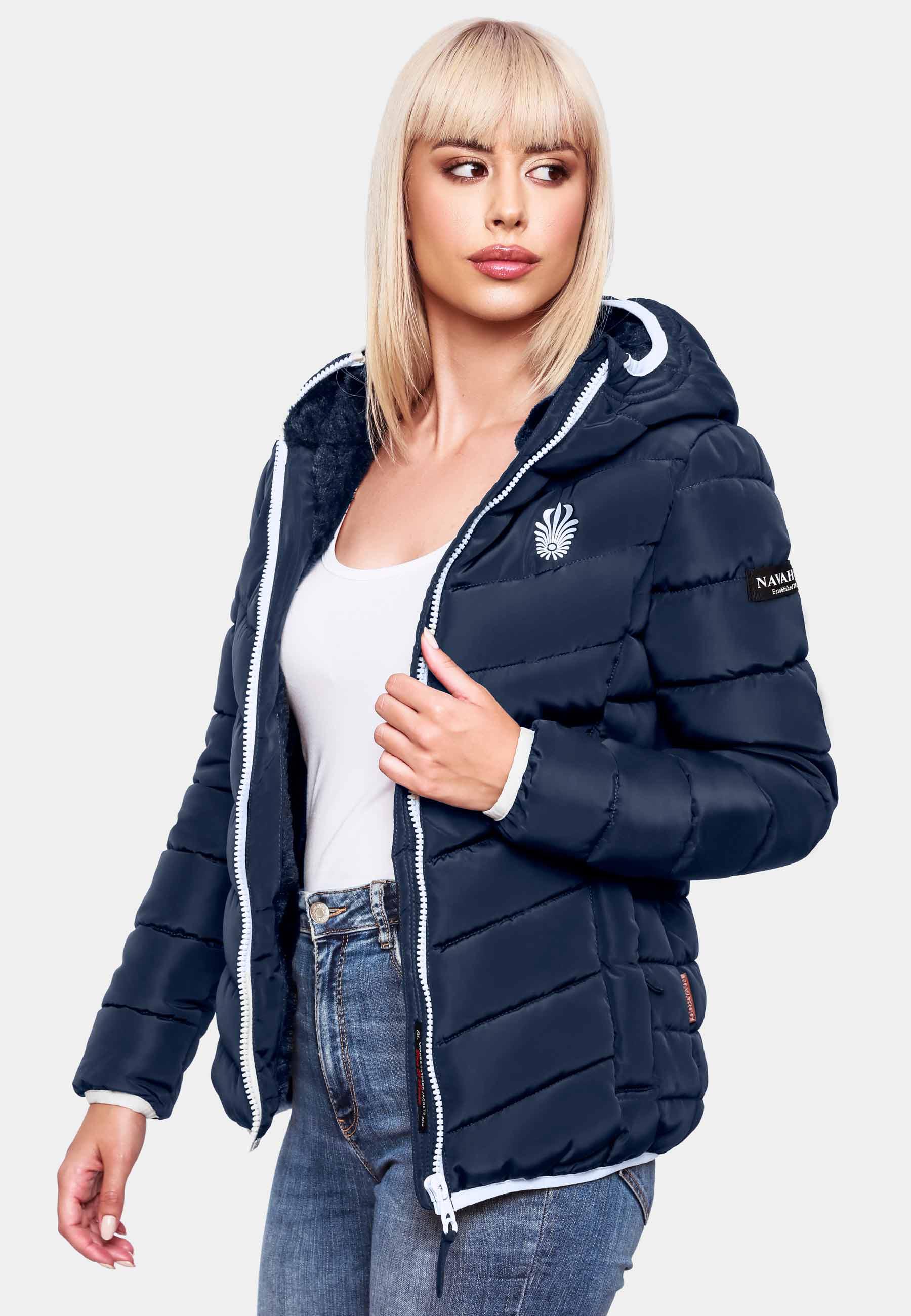 Winter Steppjacke mit Kapuze "Elva" Navy