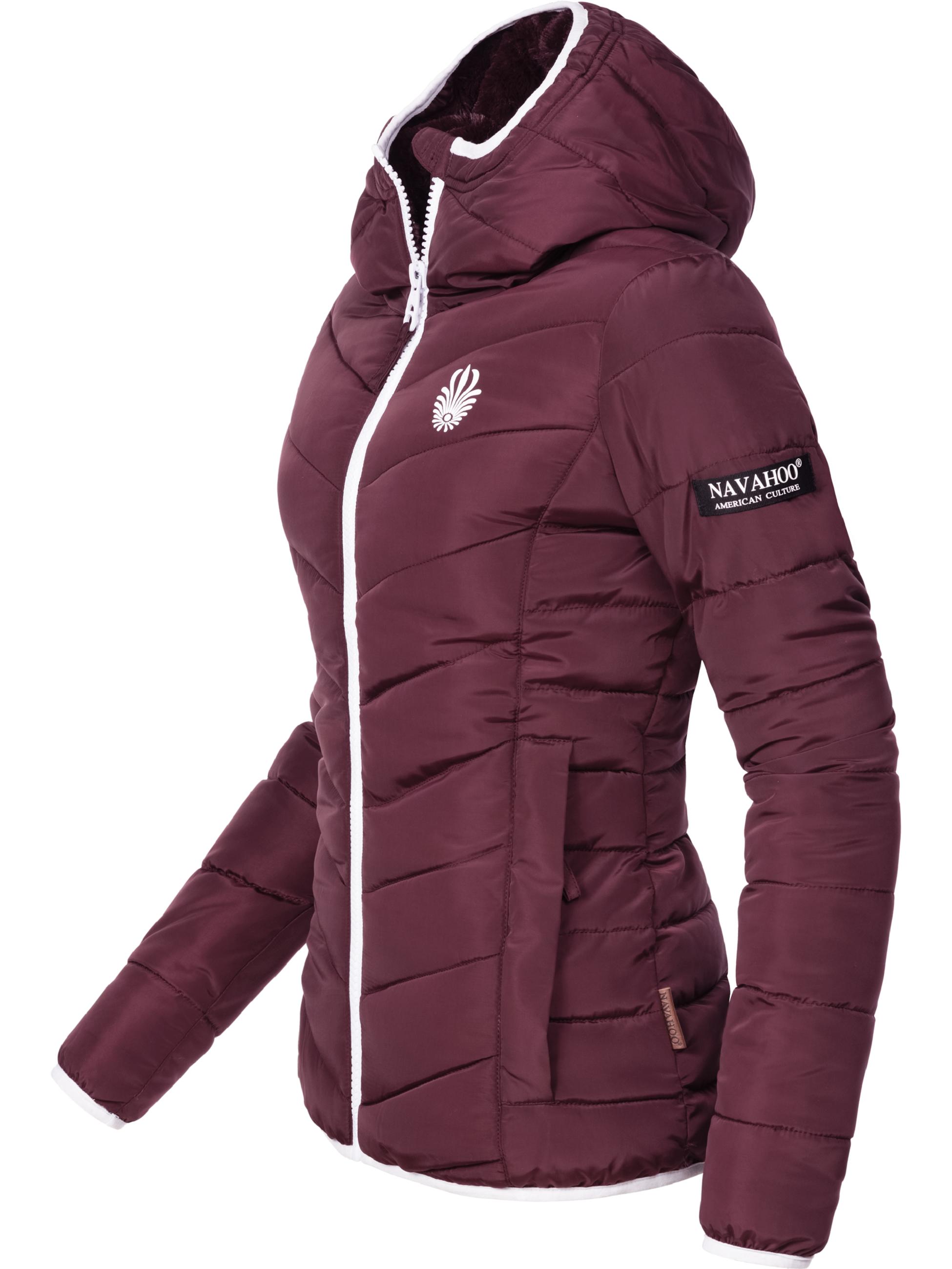 Winter Steppjacke mit Kapuze "Elva" Weinrot