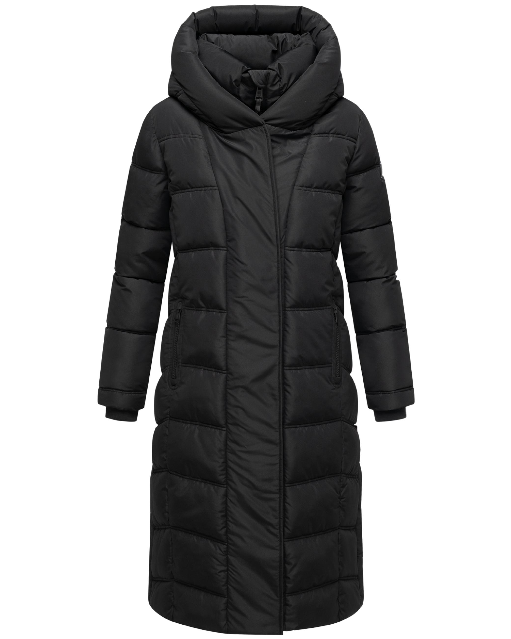 Damen Steppmantel mit Rucksackträger "Engelsfeder XIV" Black