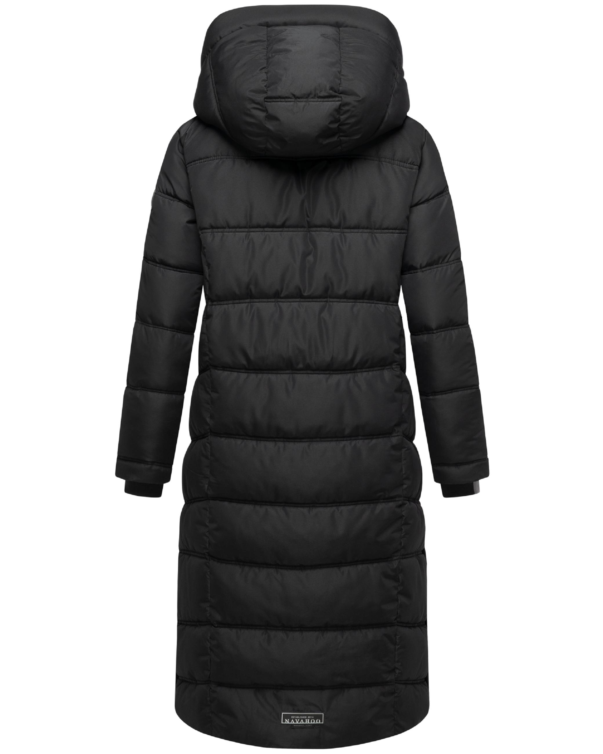 Damen Steppmantel mit Rucksackträger "Engelsfeder XIV" Black