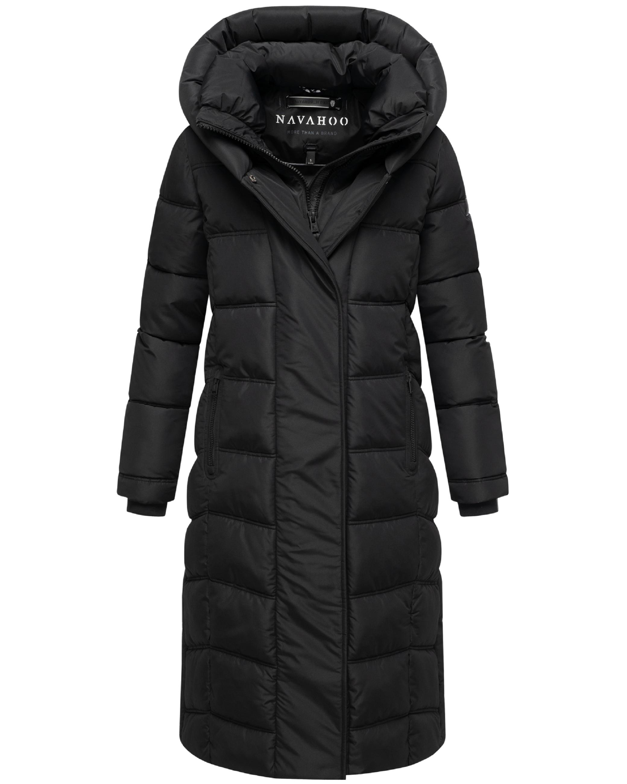 Damen Steppmantel mit Rucksackträger "Engelsfeder XIV" Black