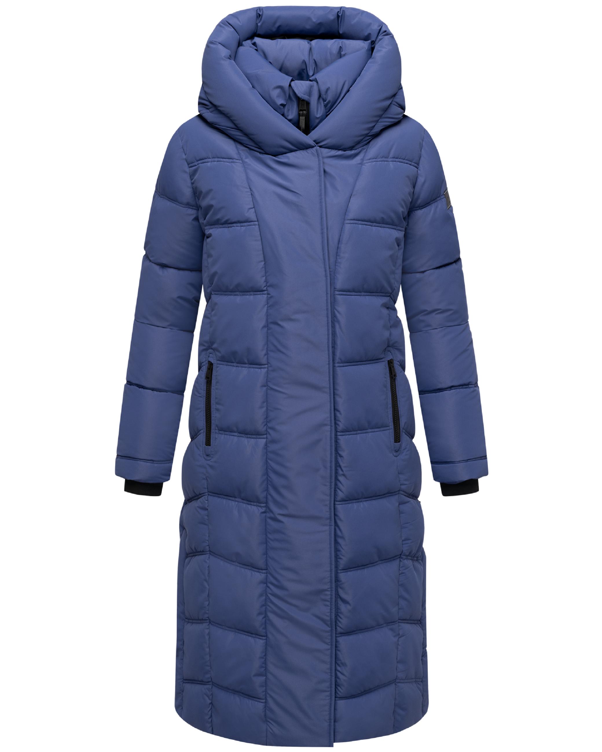 Damen Steppmantel mit Rucksackträger "Engelsfeder XIV" Blue Violet