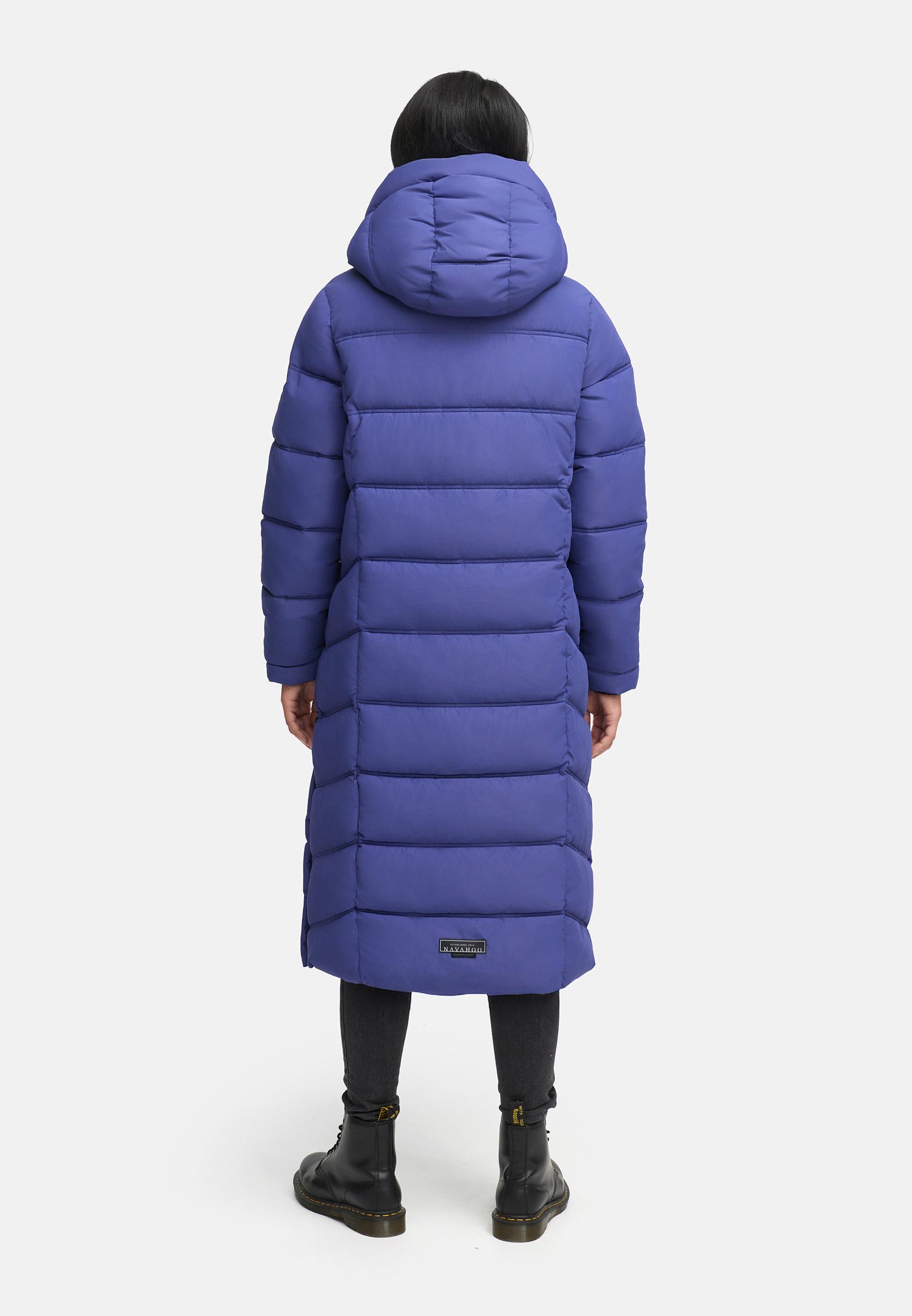 Damen Steppmantel mit Rucksackträger "Engelsfeder XIV" Blue Violet