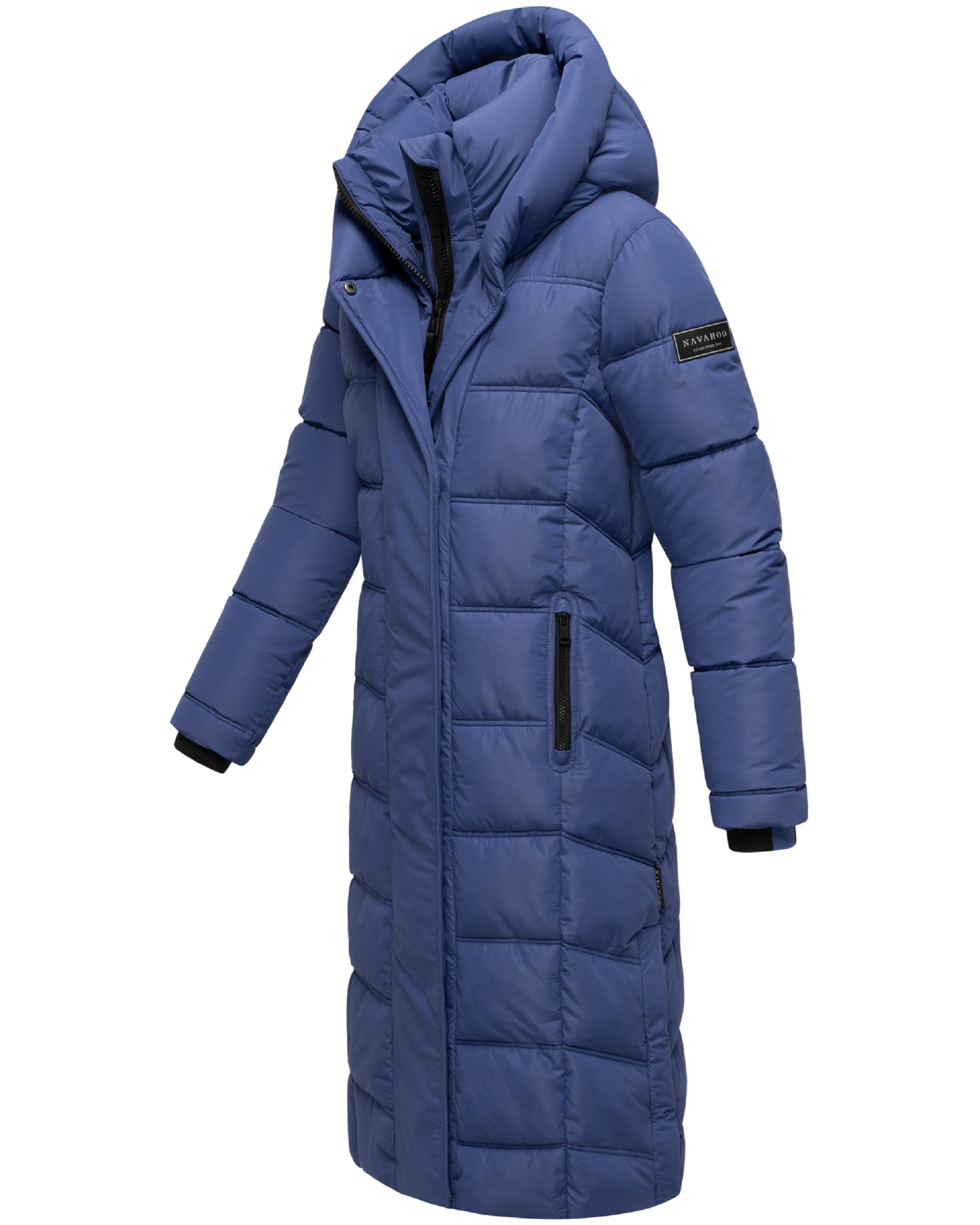 Damen Steppmantel mit Rucksackträger "Engelsfeder XIV" Blue Violet