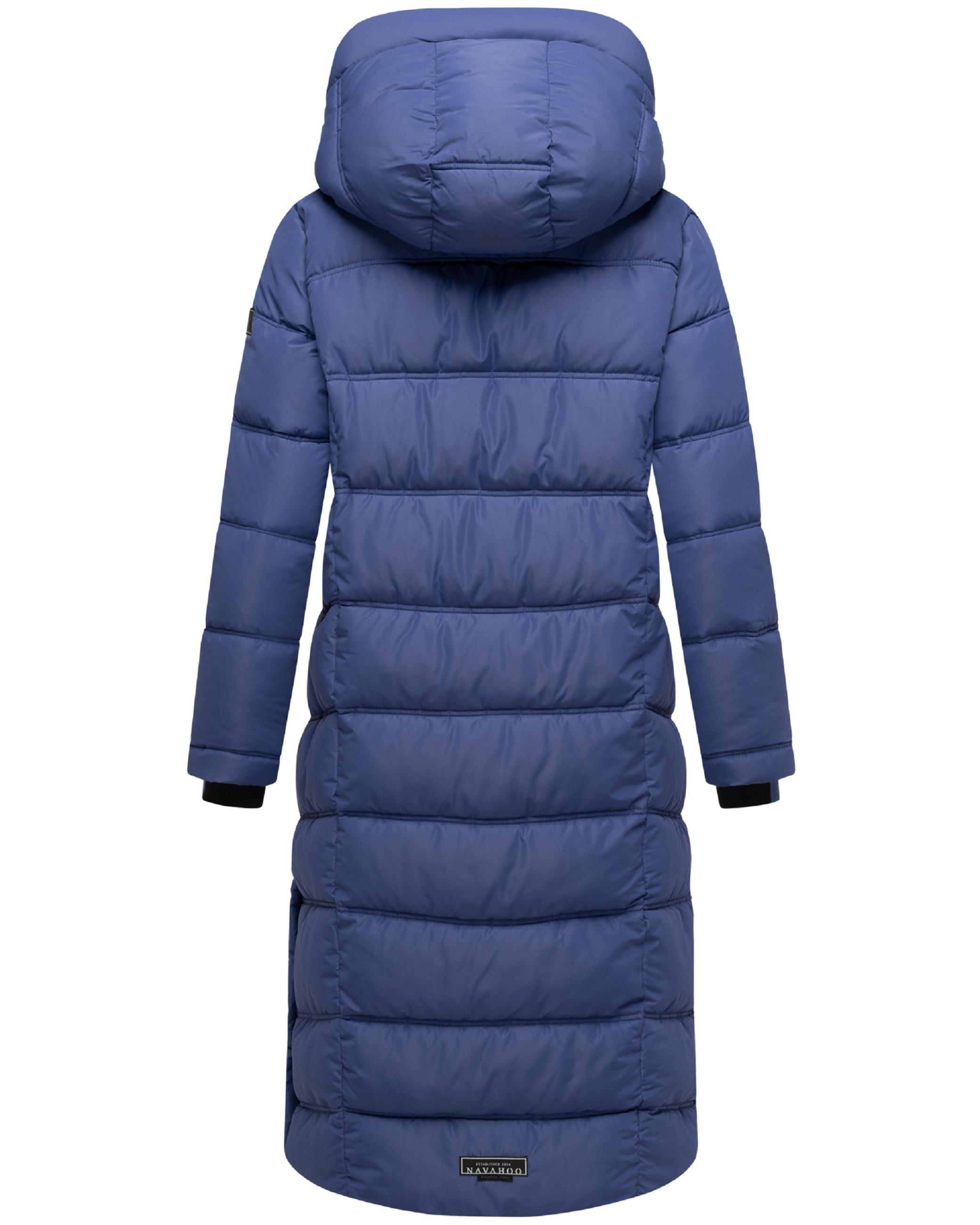 Damen Steppmantel mit Rucksackträger "Engelsfeder XIV" Blue Violet