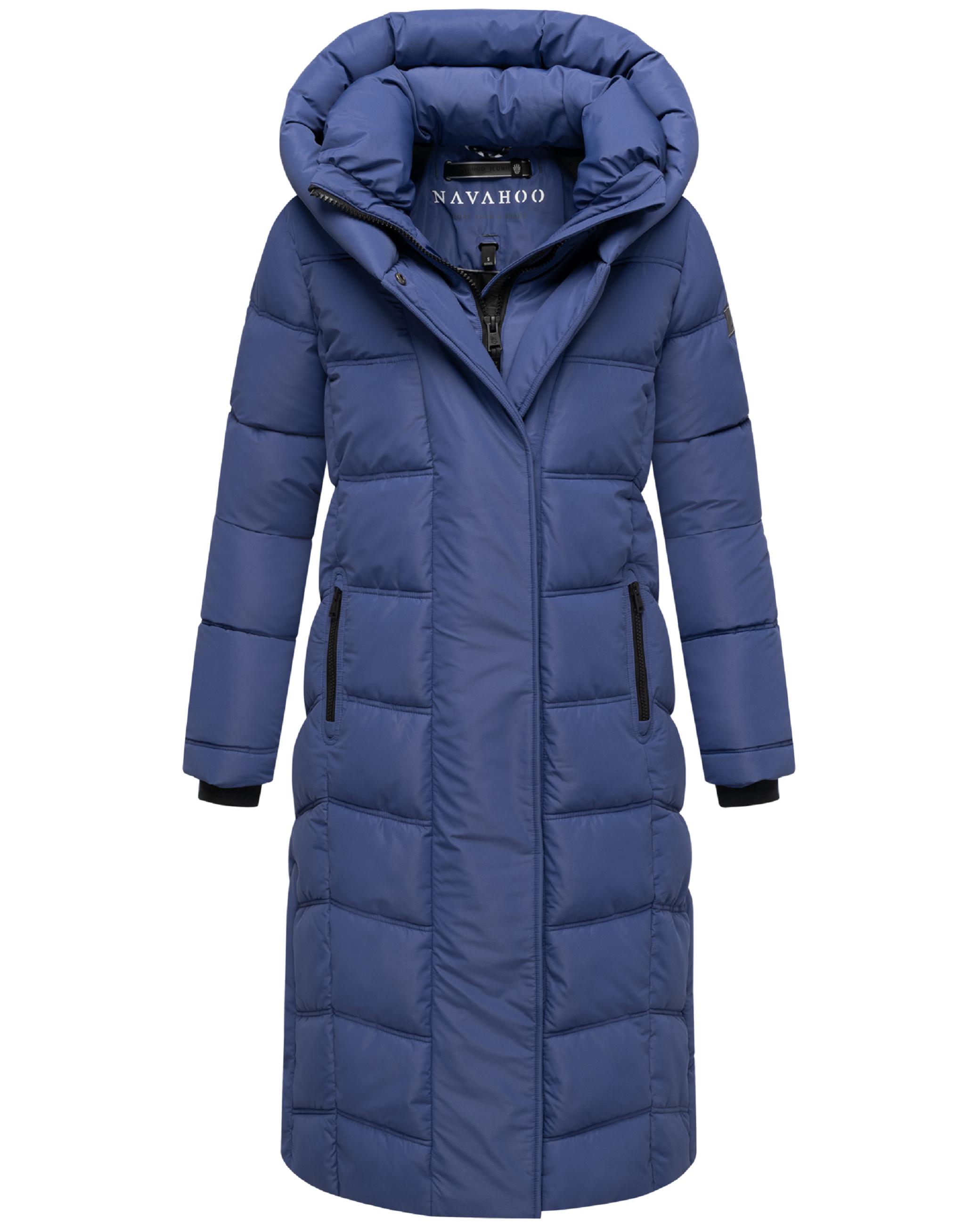 Damen Steppmantel mit Rucksackträger "Engelsfeder XIV" Blue Violet