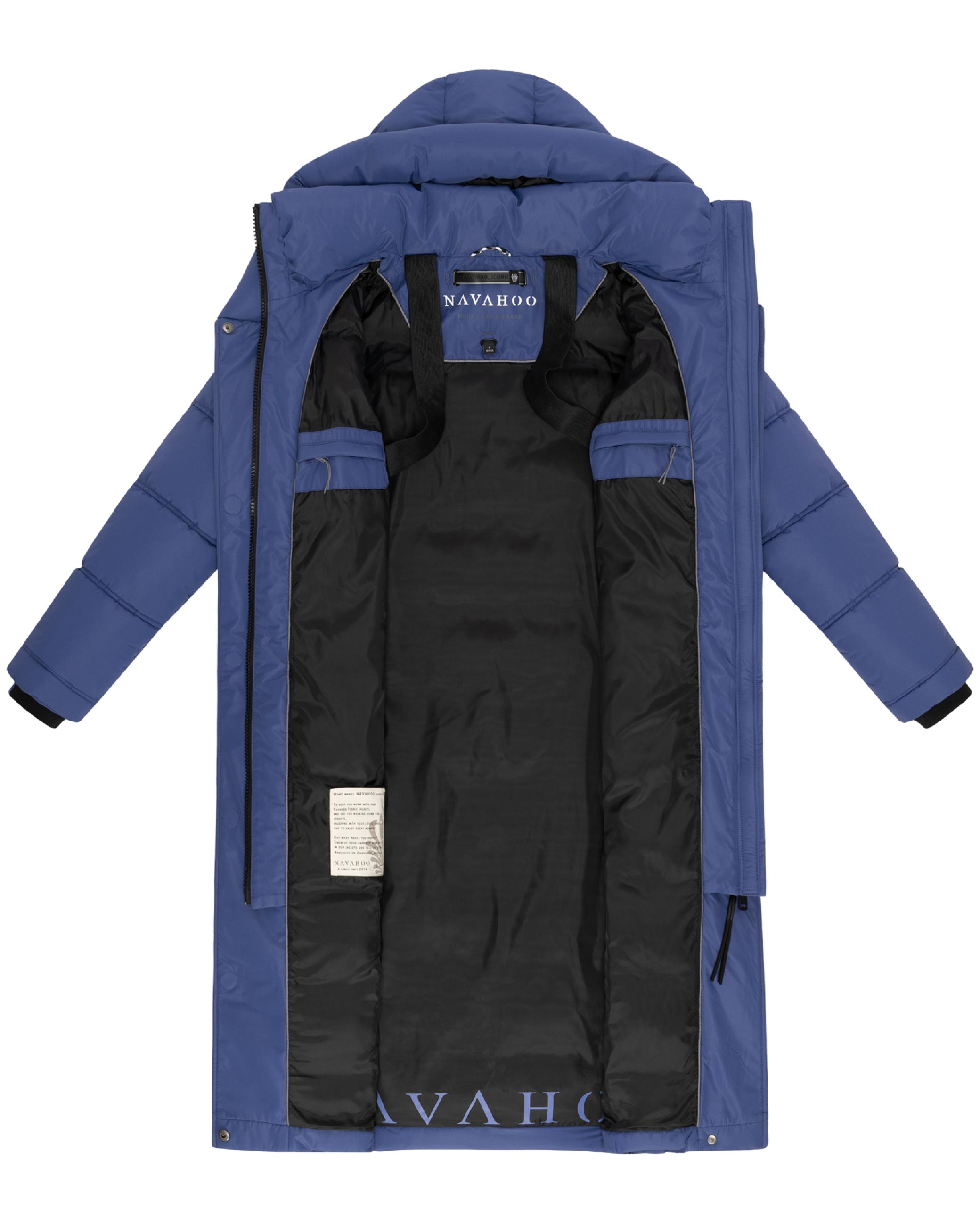 Damen Steppmantel mit Rucksackträger "Engelsfeder XIV" Blue Violet