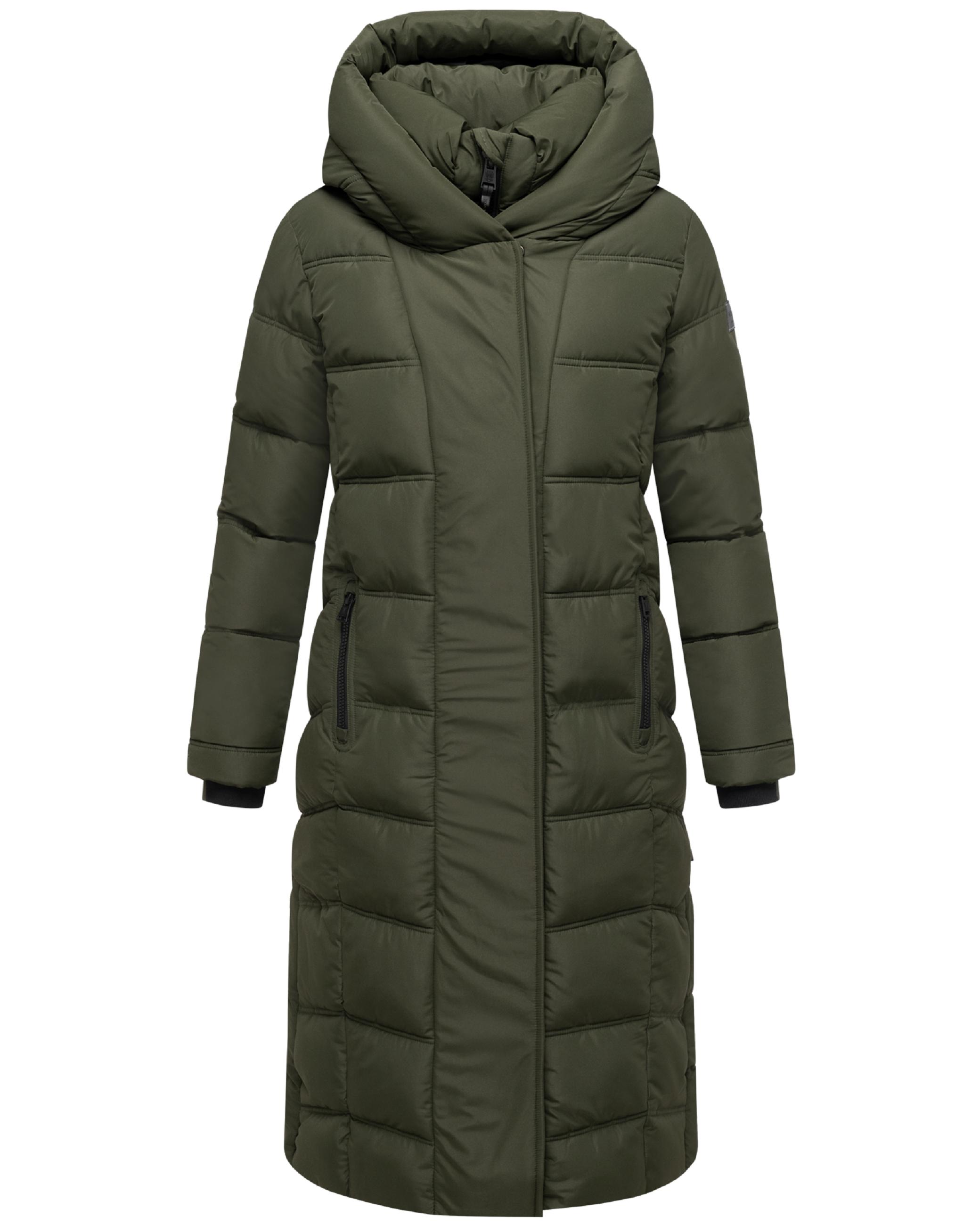 Damen Steppmantel mit Rucksackträger "Engelsfeder XIV" Dark Olive