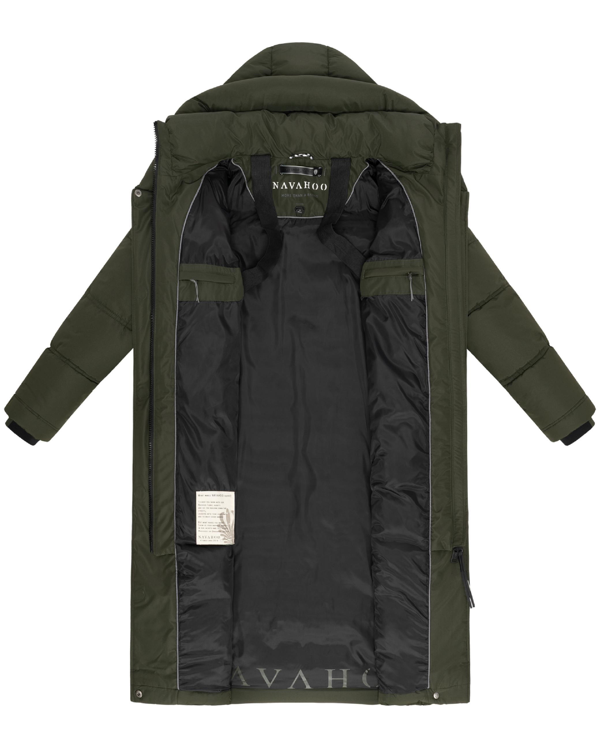 Damen Steppmantel mit Rucksackträger "Engelsfeder XIV" Dark Olive