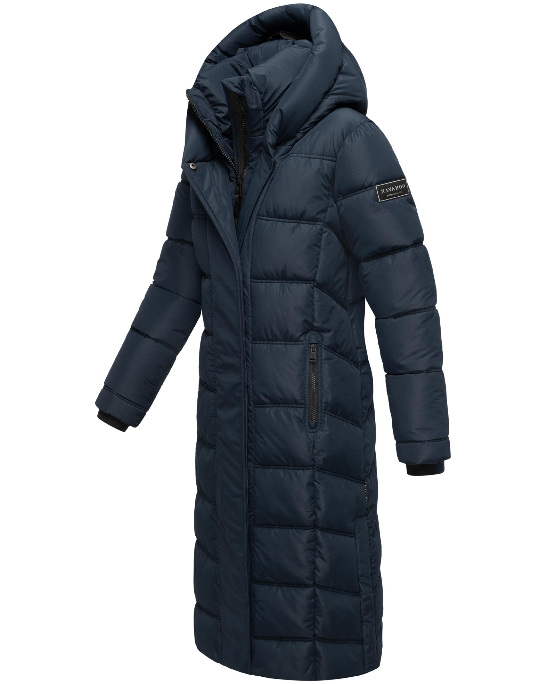 Damen Steppmantel mit Rucksackträger "Engelsfeder XIV" Navy