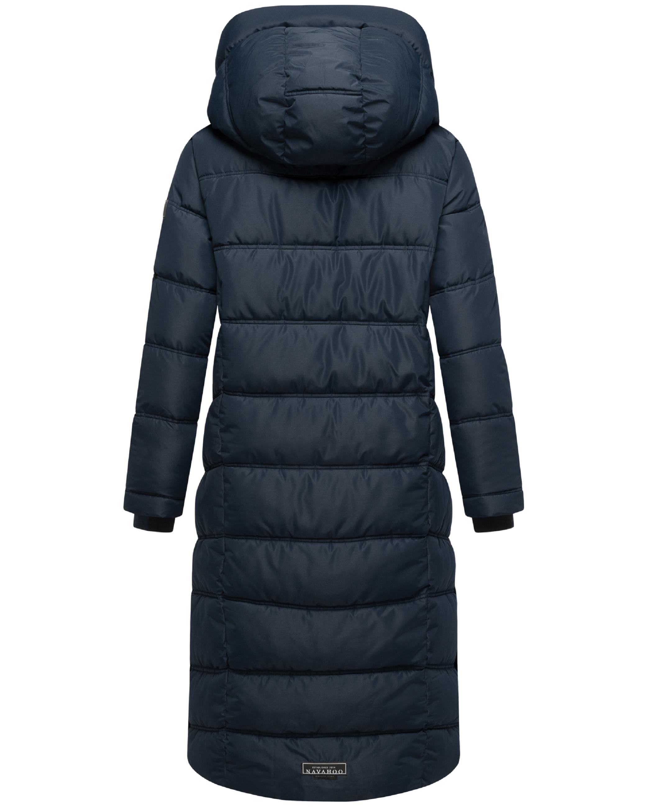 Damen Steppmantel mit Rucksackträger "Engelsfeder XIV" Navy