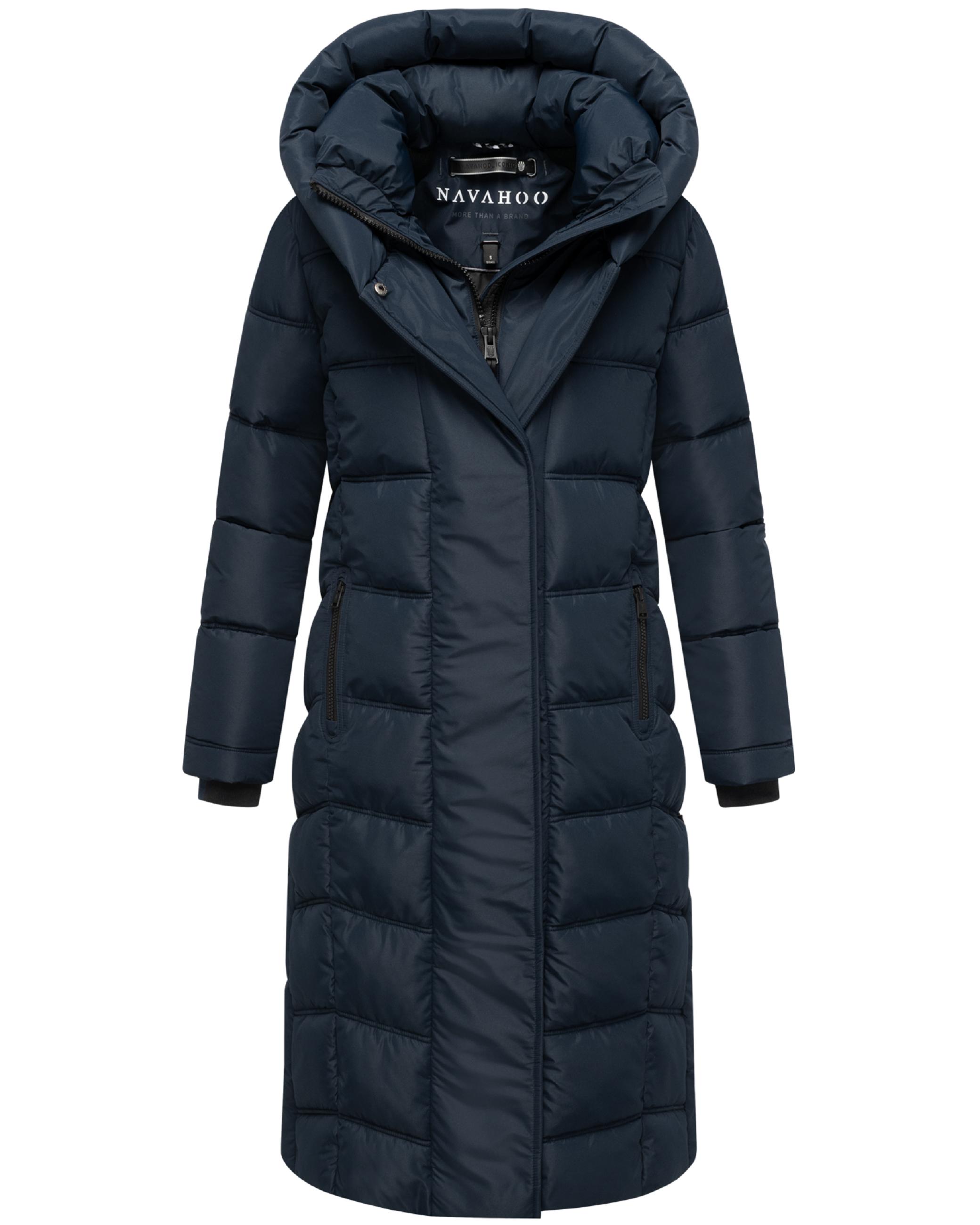 Damen Steppmantel mit Rucksackträger "Engelsfeder XIV" Navy
