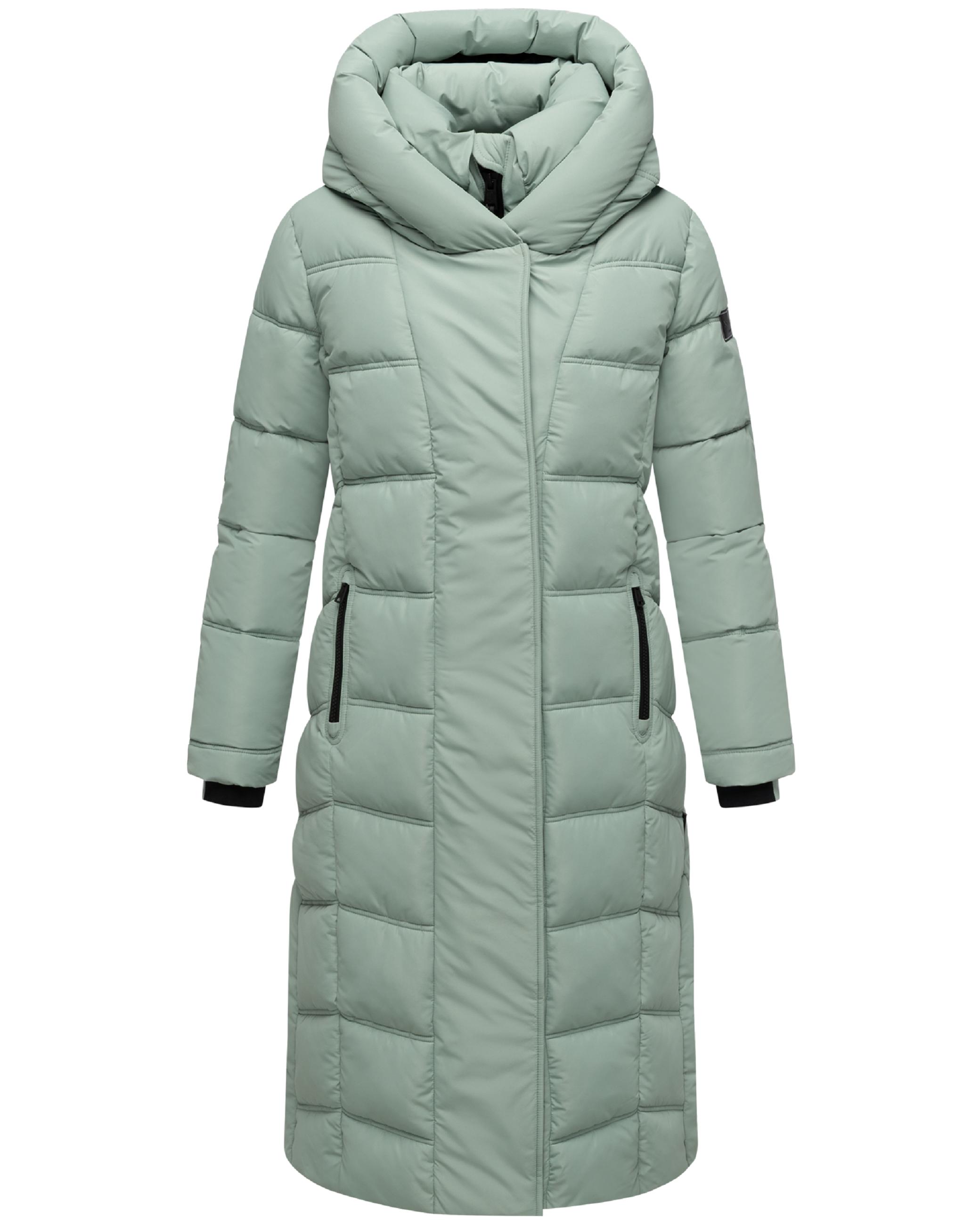 Damen Steppmantel mit Rucksackträger "Engelsfeder XIV" Smokey Mint