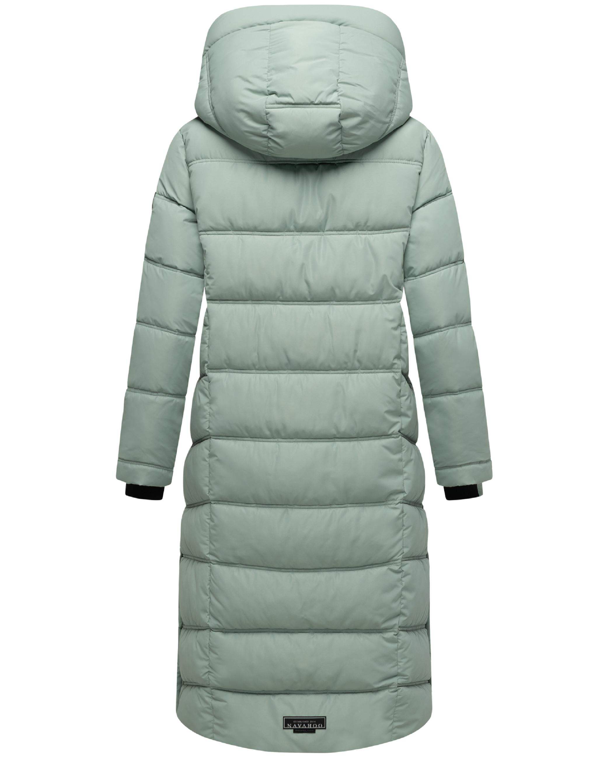 Damen Steppmantel mit Rucksackträger "Engelsfeder XIV" Smokey Mint