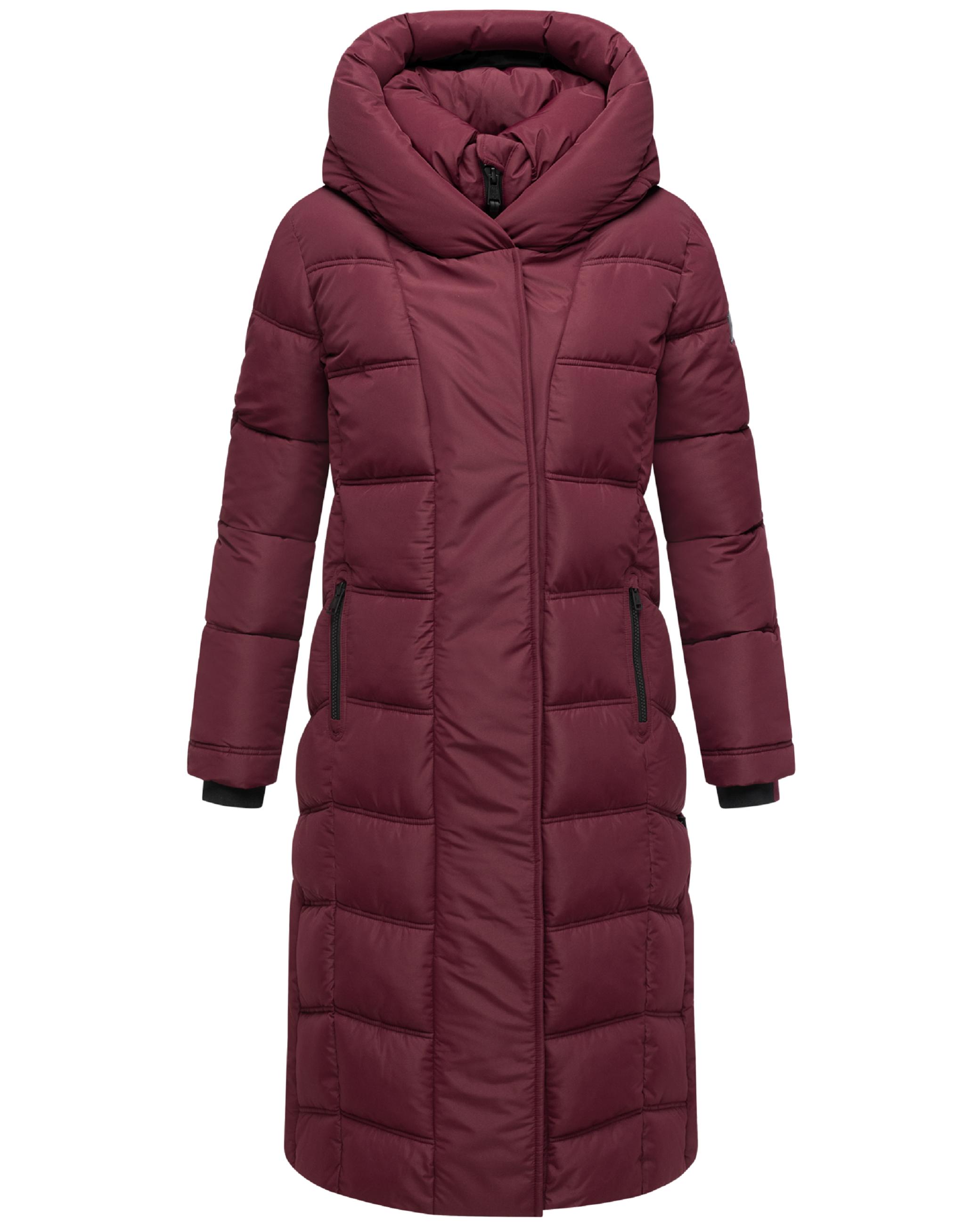 Damen Steppmantel mit Rucksackträger "Engelsfeder XIV" Wine