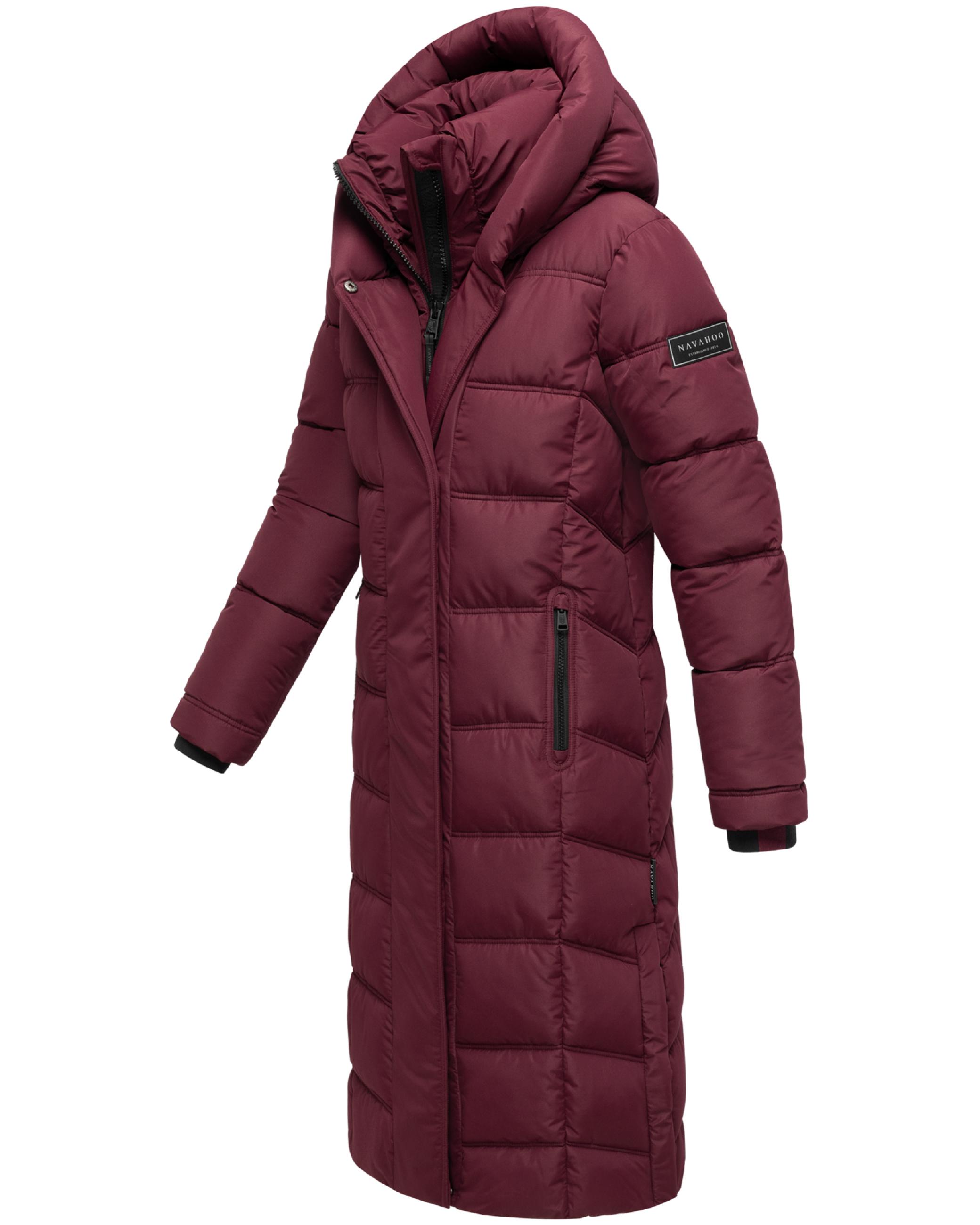 Damen Steppmantel mit Rucksackträger "Engelsfeder XIV" Wine