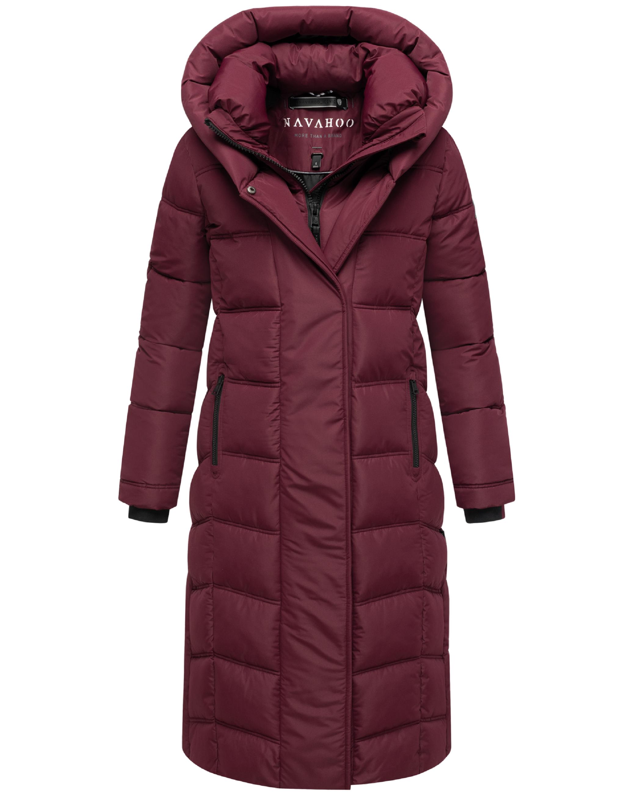 Damen Steppmantel mit Rucksackträger "Engelsfeder XIV" Wine