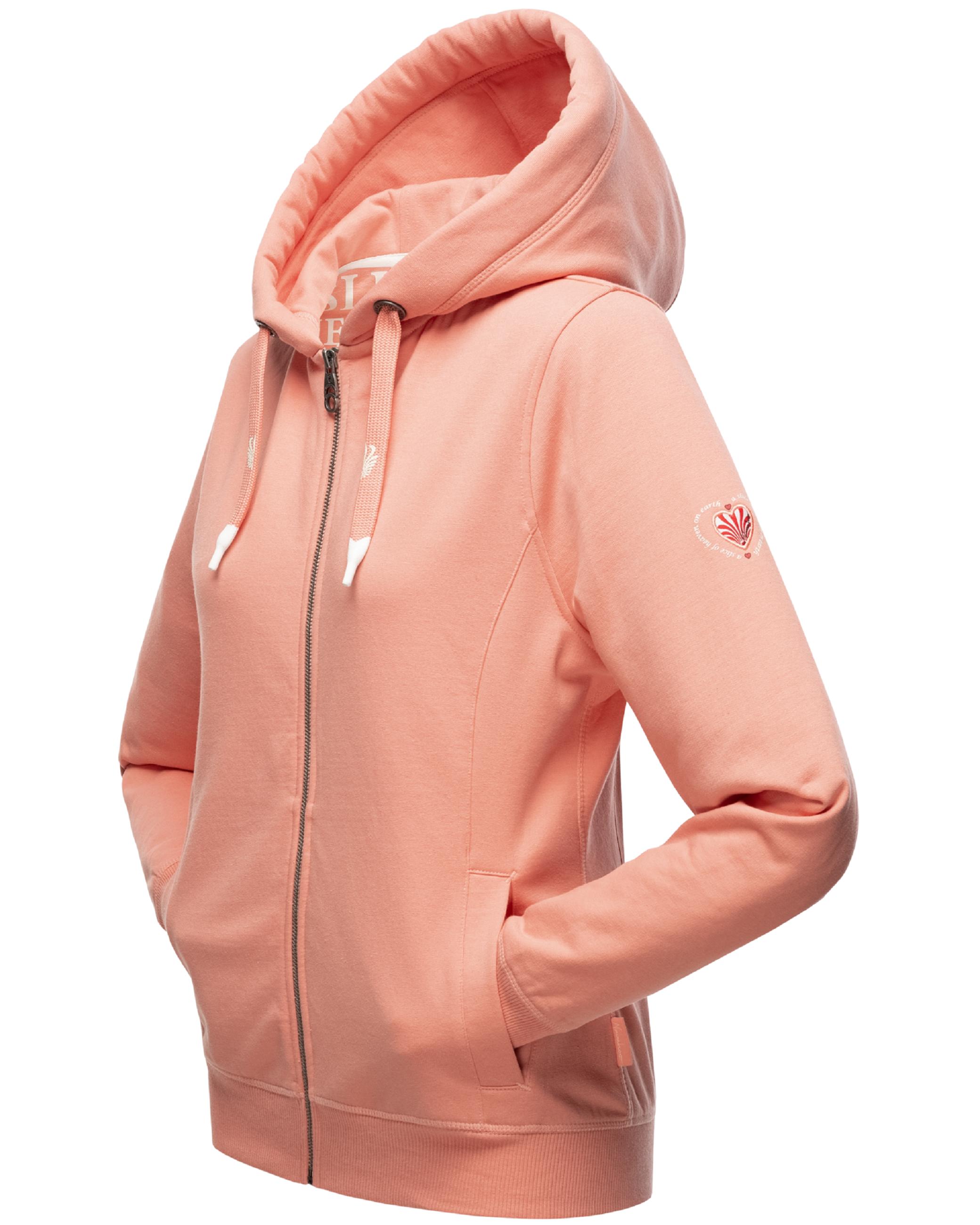 Extraweiche Sweatjacke mit Kapuze "Engelshaar" Apricot