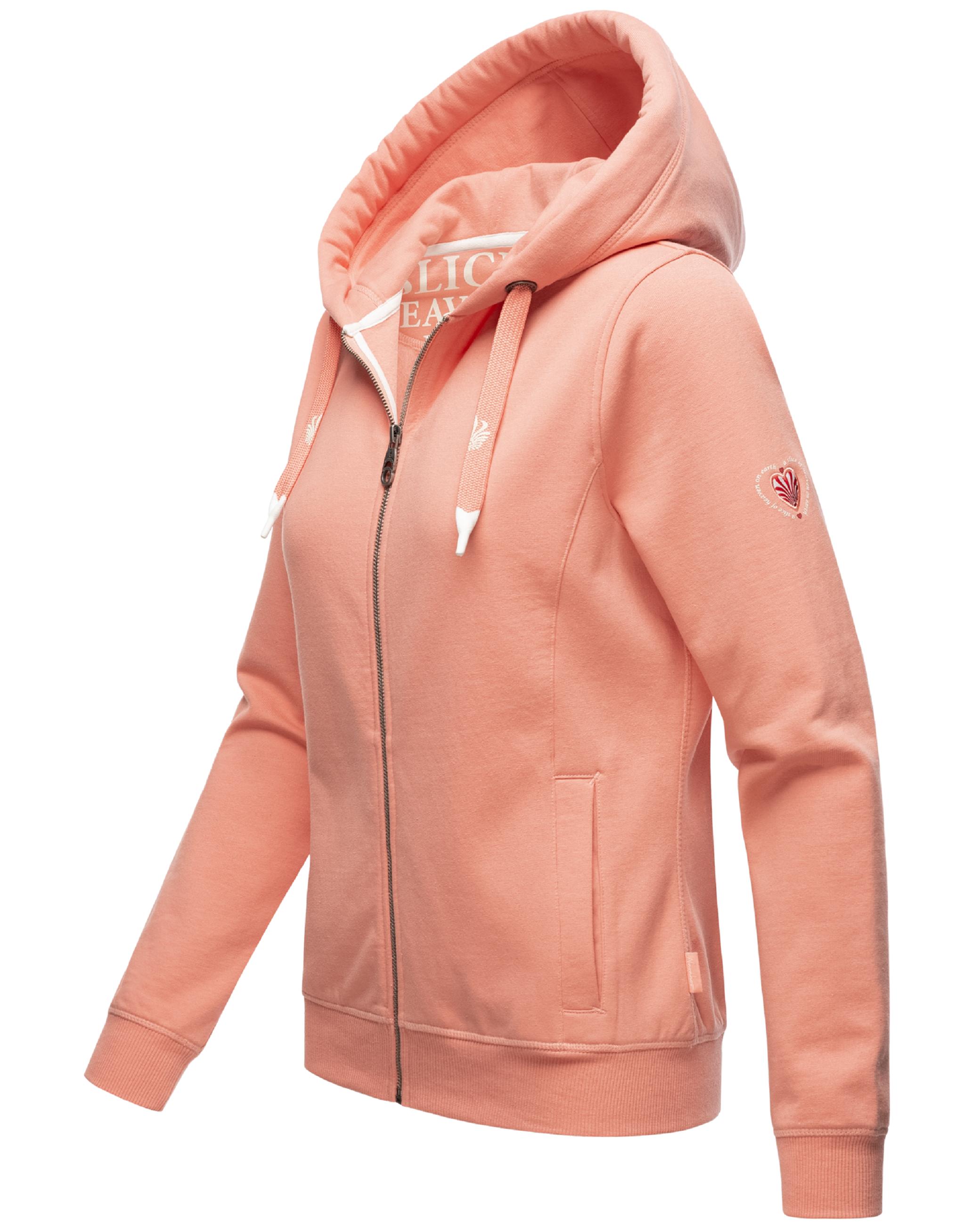 Extraweiche Sweatjacke mit Kapuze "Engelshaar" Apricot