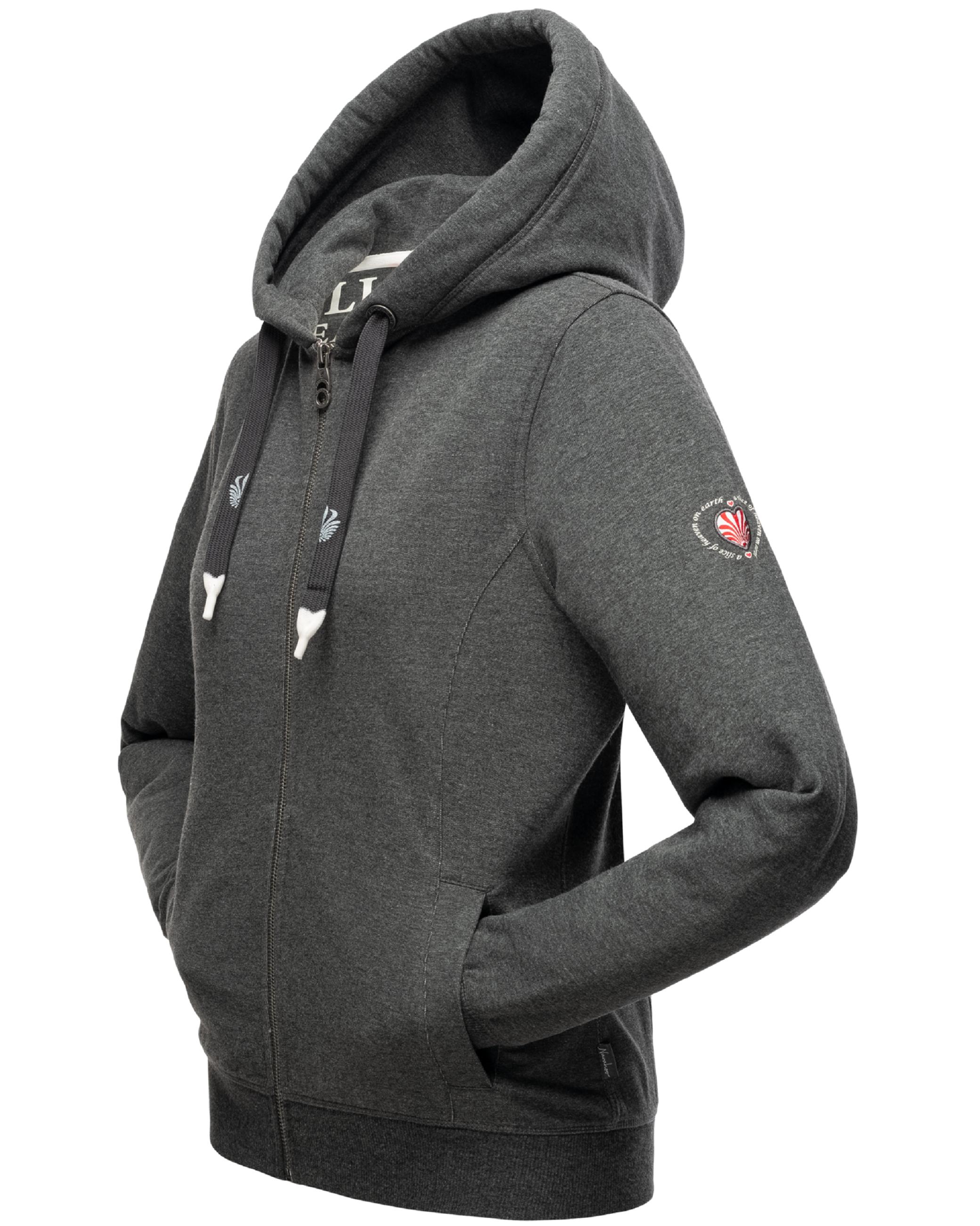 Extraweiche Sweatjacke mit Kapuze "Engelshaar" Dark Grey Melange