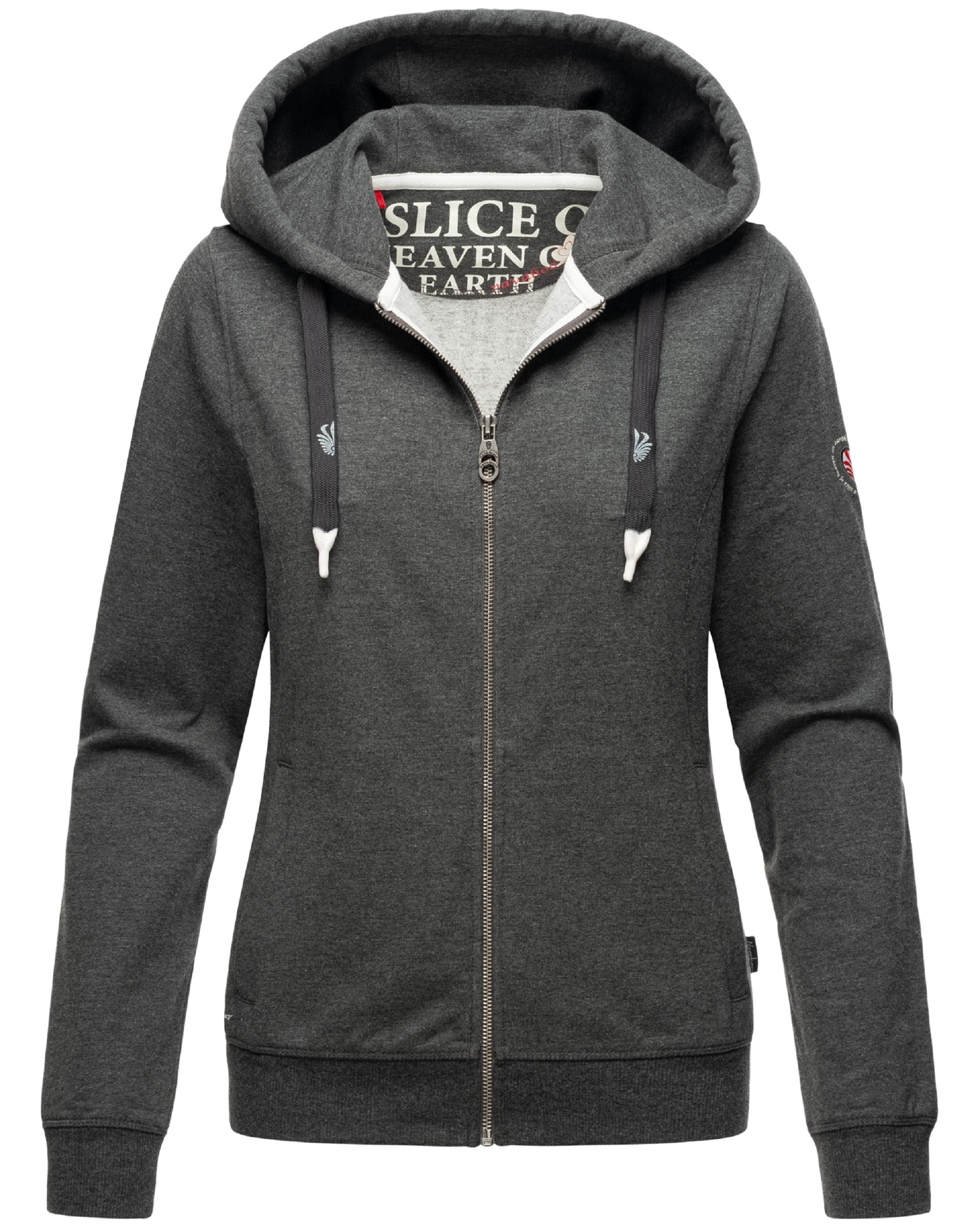 Extraweiche Sweatjacke mit Kapuze "Engelshaar" Dark Grey Melange