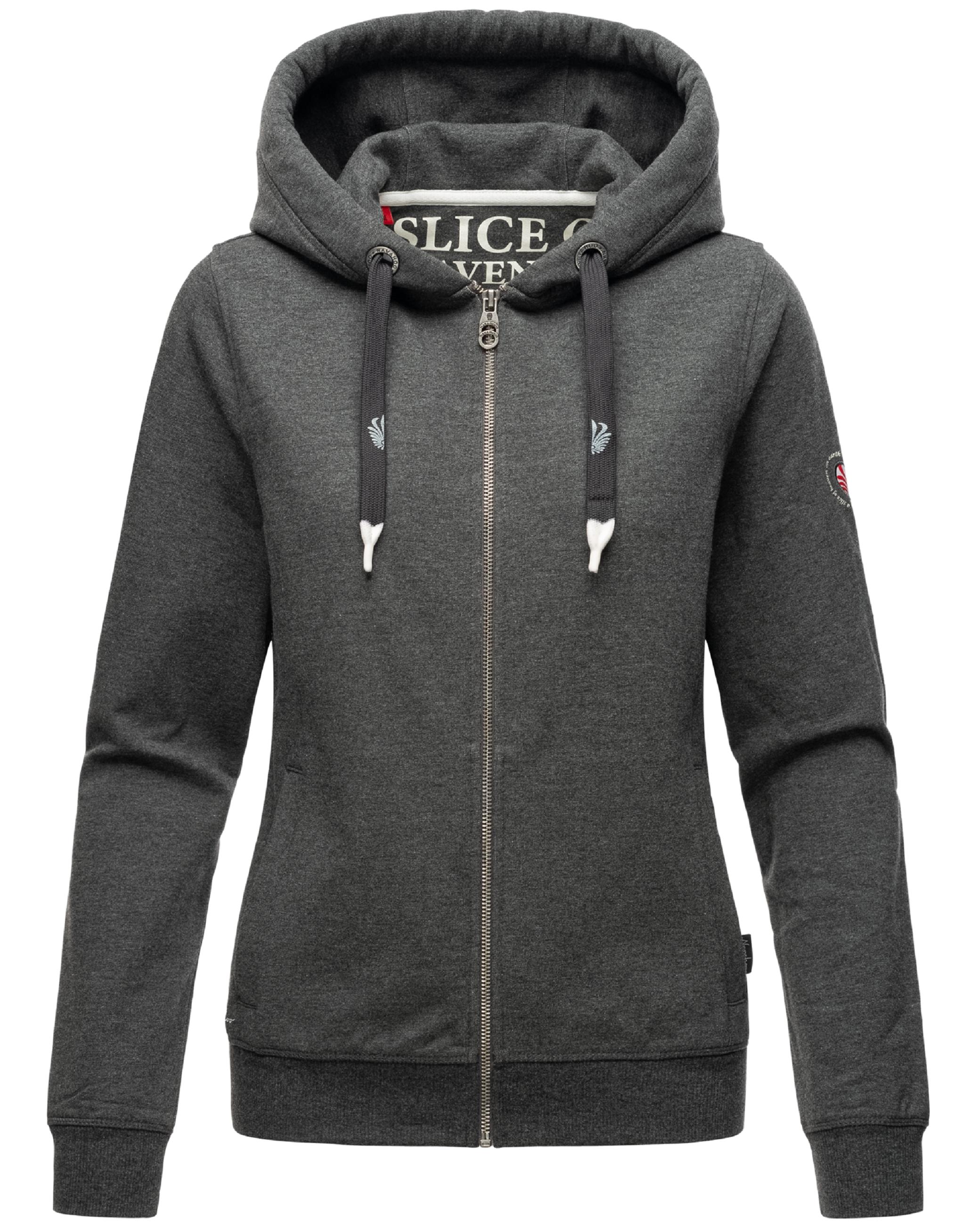 Extraweiche Sweatjacke mit Kapuze "Engelshaar" Dark Grey Melange