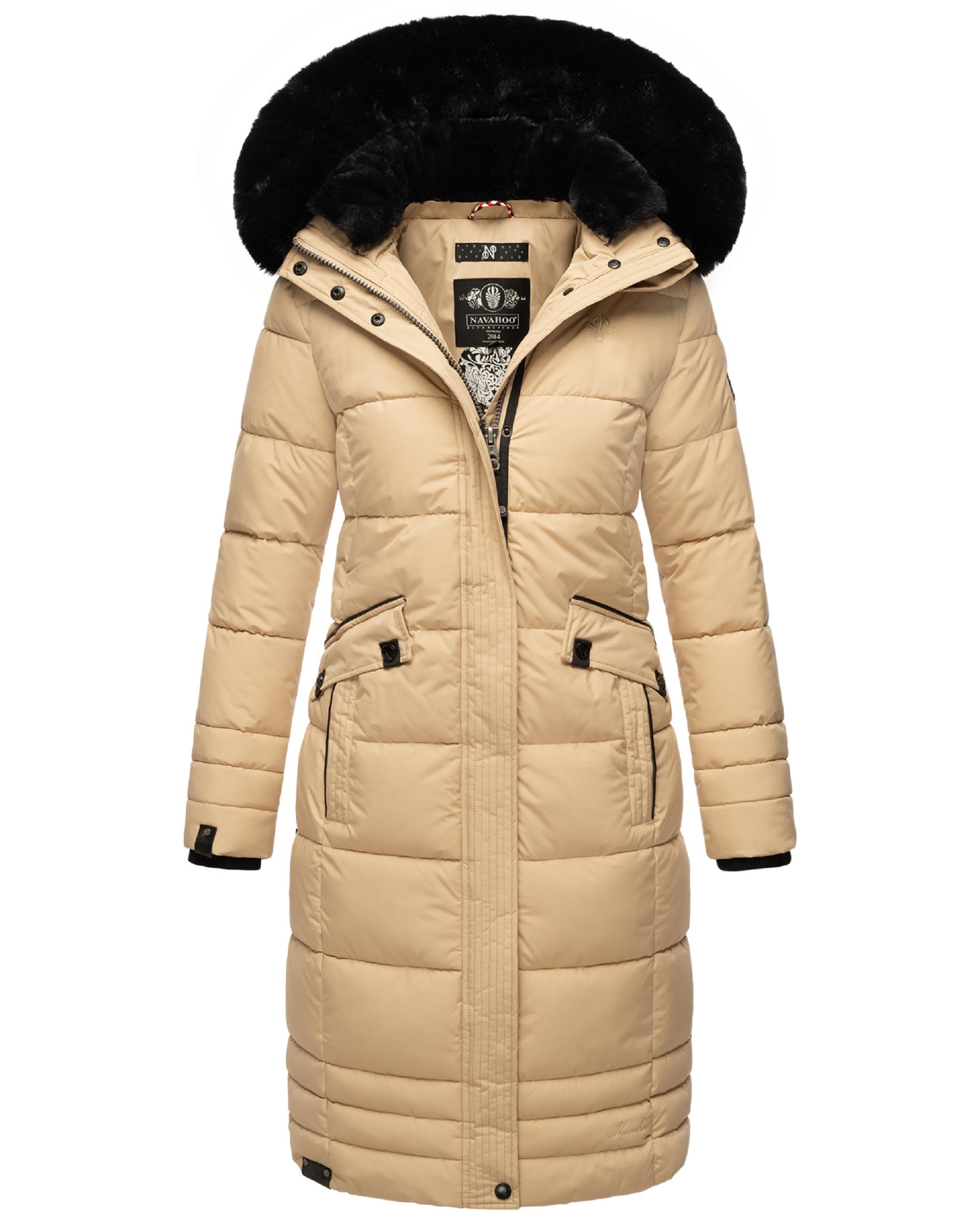 Wintermantel mit abnehmbarer Kapuze "Fahmiyaa" Beige