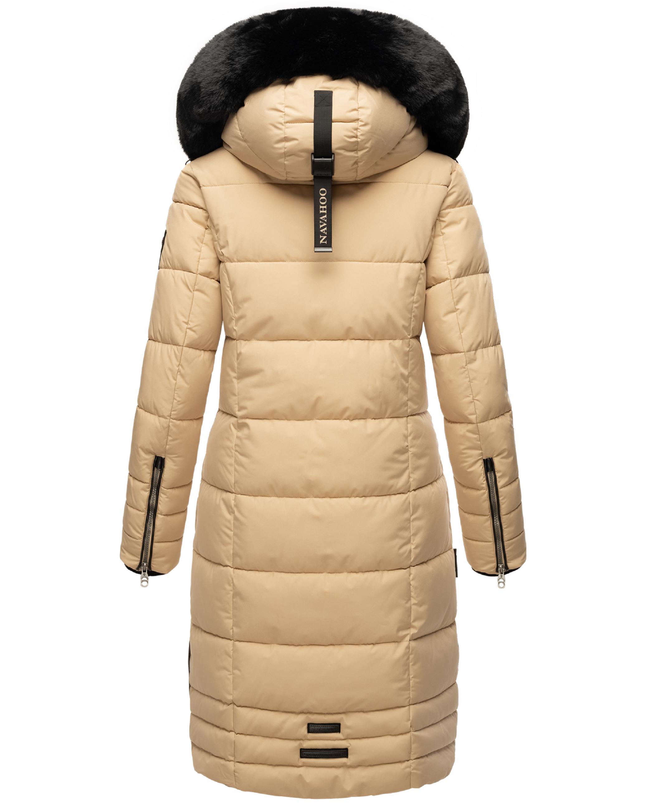 Wintermantel mit abnehmbarer Kapuze "Fahmiyaa" Beige