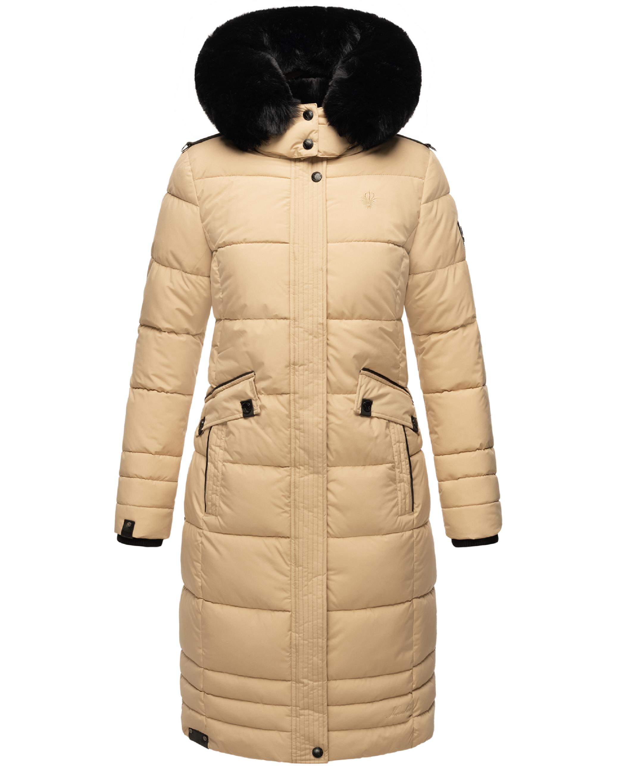 Wintermantel mit abnehmbarer Kapuze "Fahmiyaa" Beige