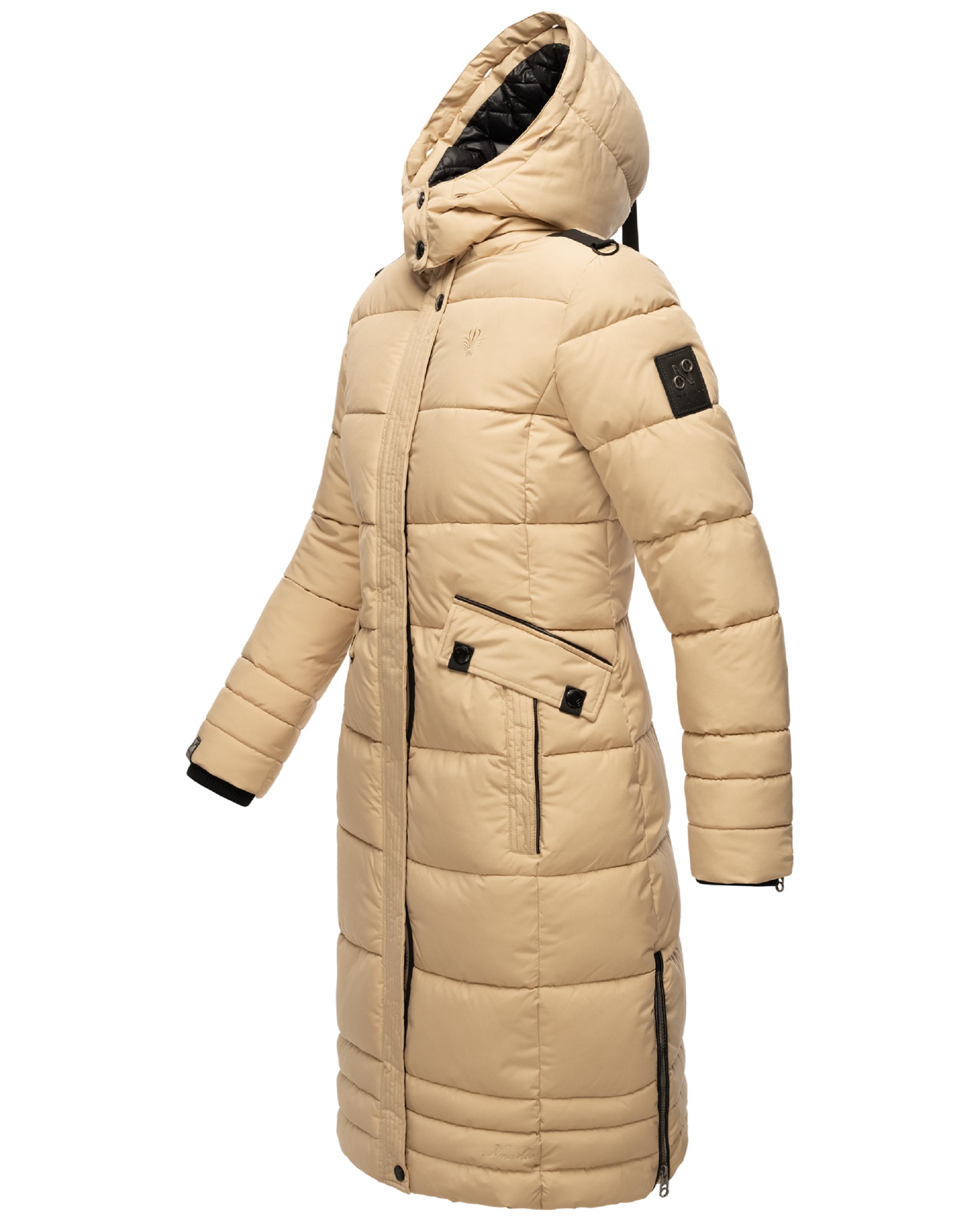 Wintermantel mit abnehmbarer Kapuze "Fahmiyaa" Beige