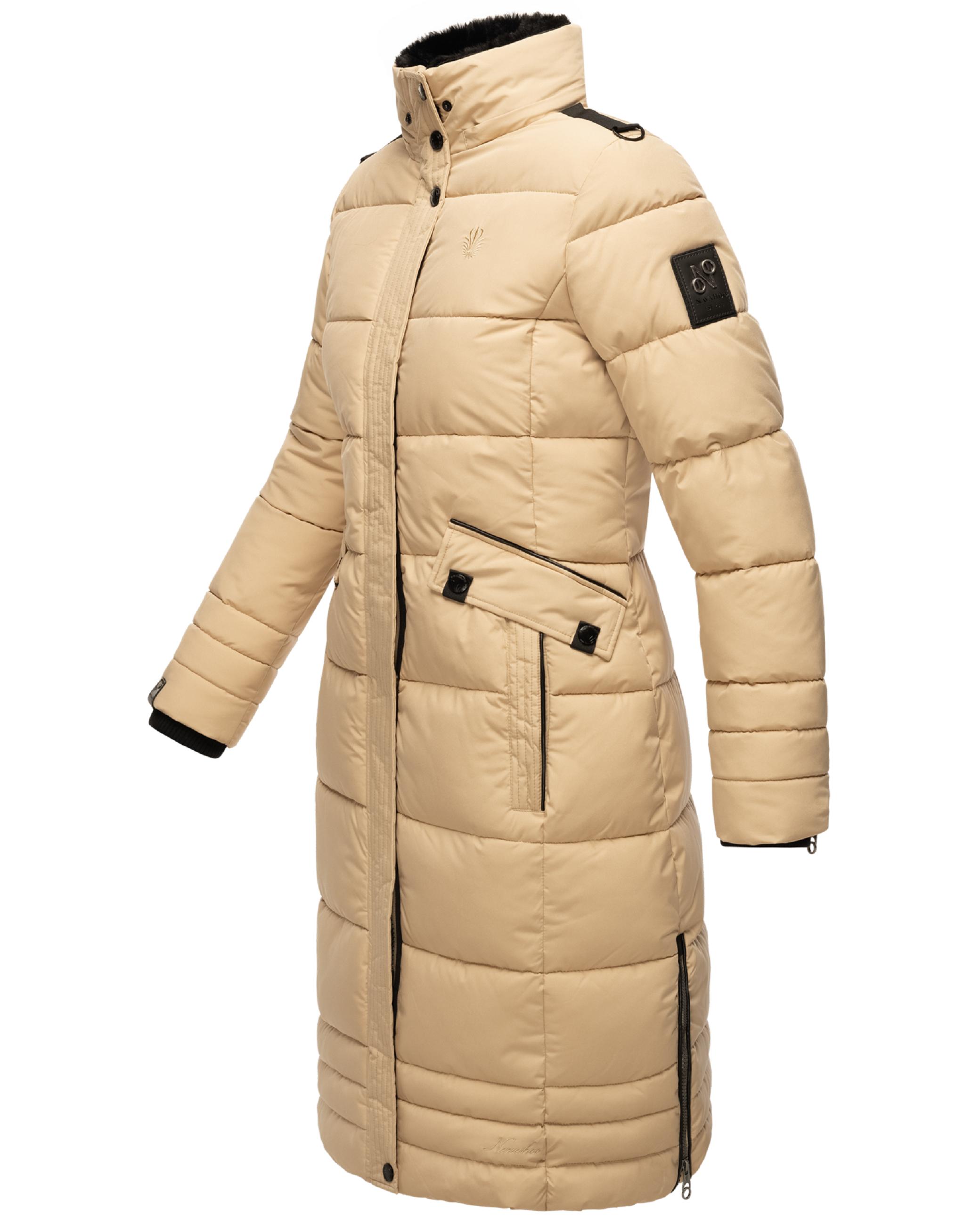 Wintermantel mit abnehmbarer Kapuze "Fahmiyaa" Beige