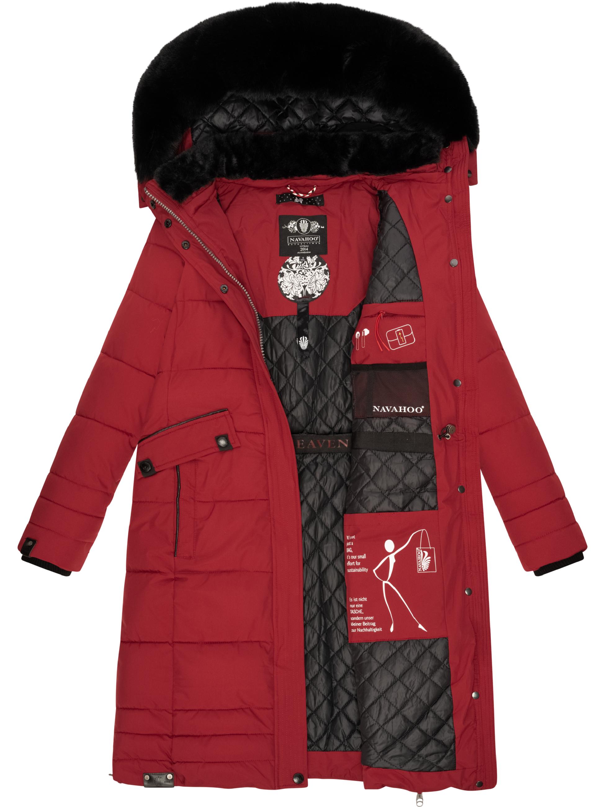 Wintermantel mit abnehmbarer Kapuze "Fahmiyaa" Dark Red