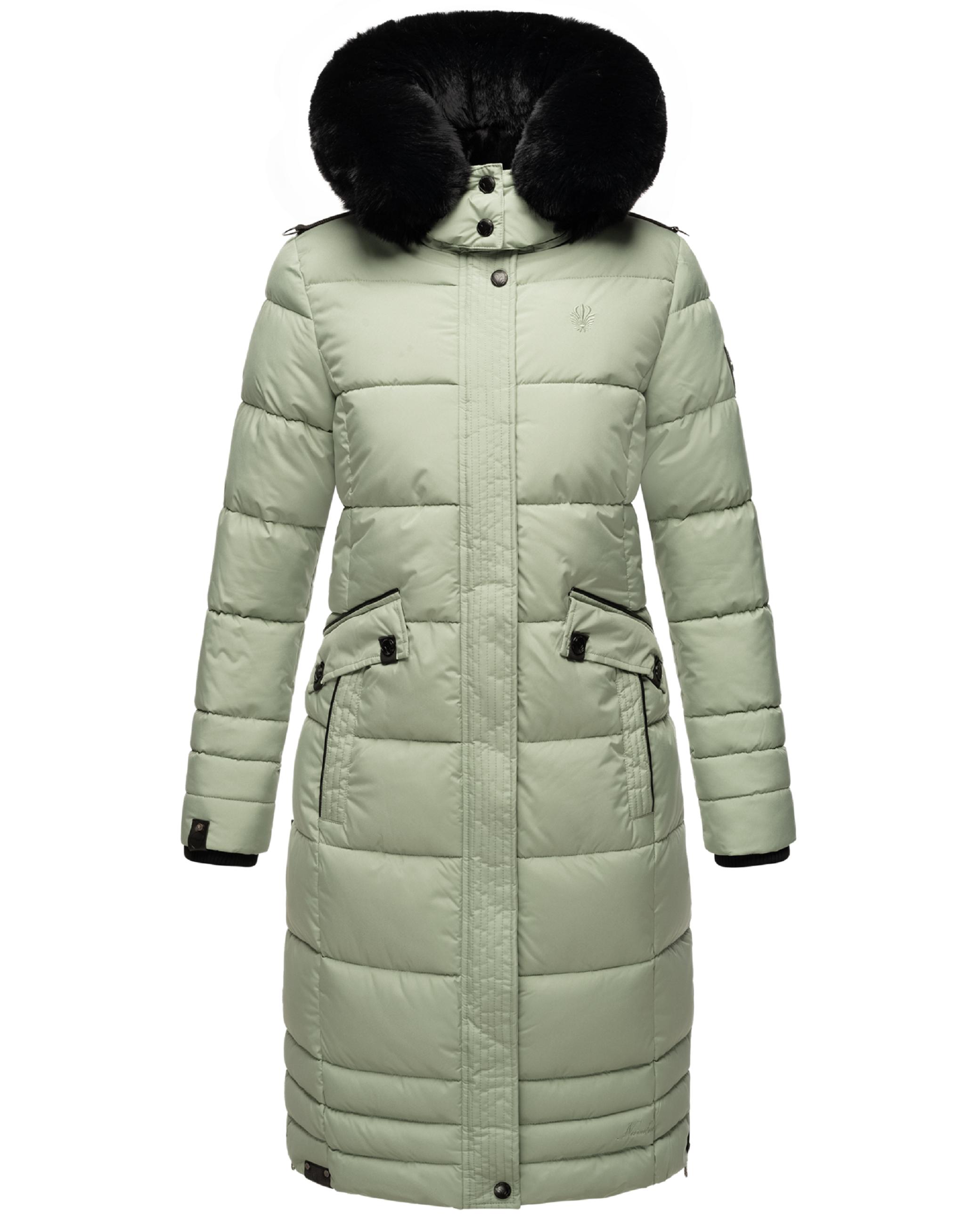 Wintermantel mit abnehmbarer Kapuze "Fahmiyaa" Smokey Mint