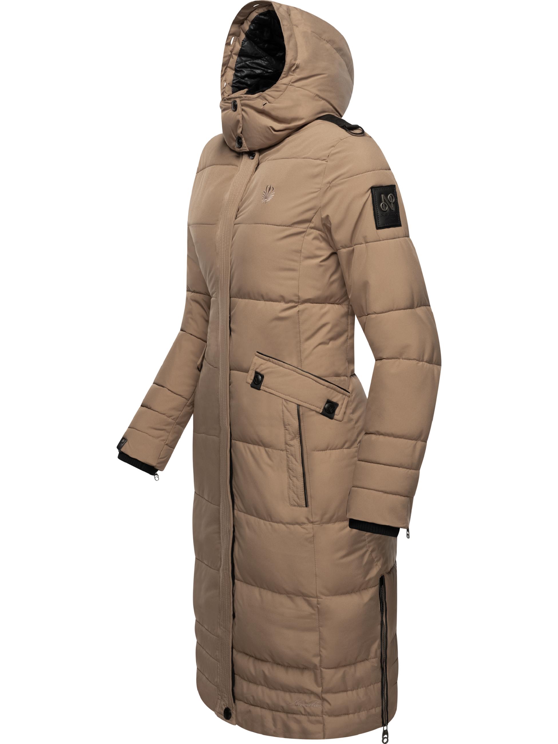 Wintermantel mit abnehmbarer Kapuze "Fahmiyaa" Taupe Grey