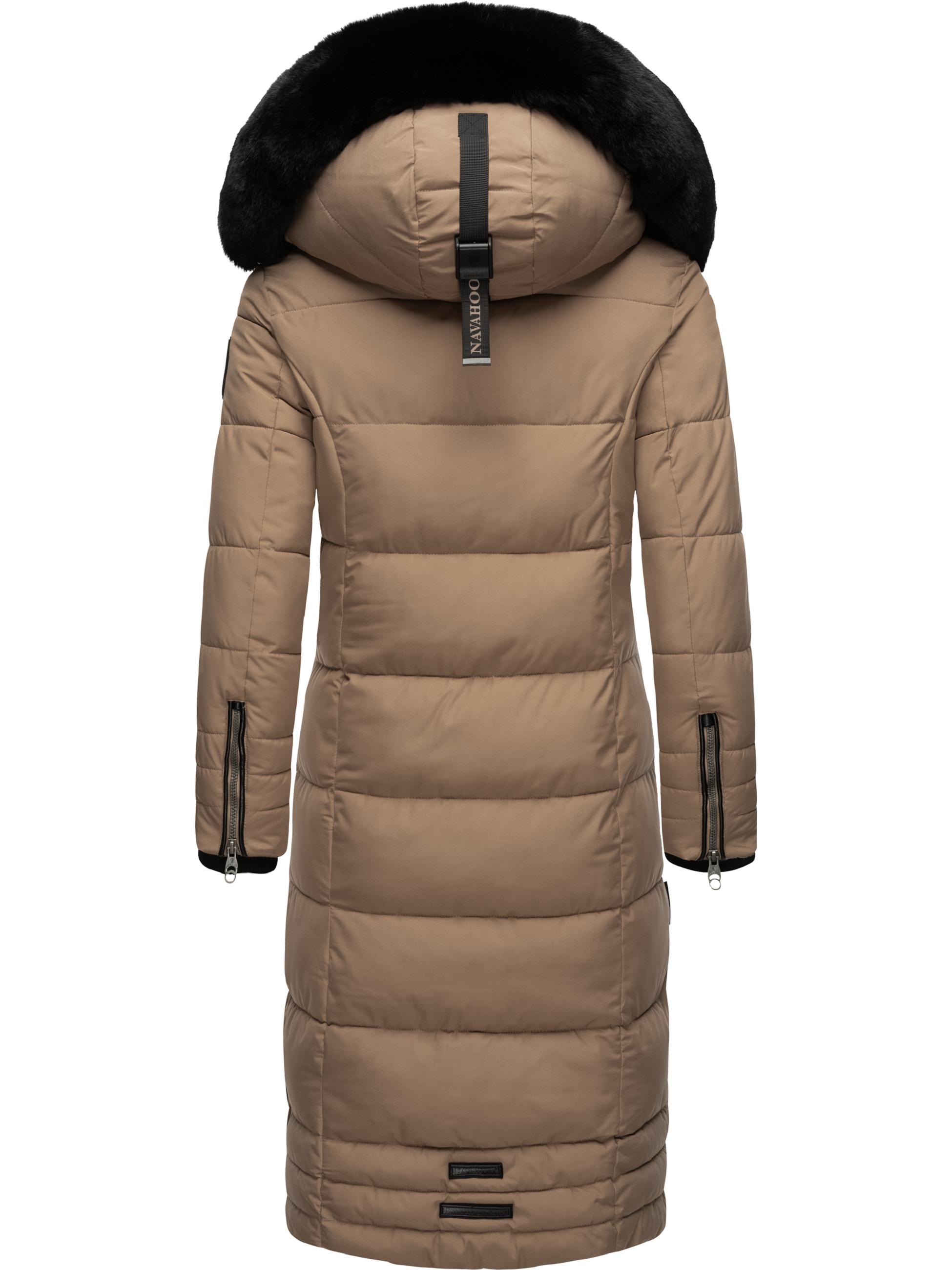 Wintermantel mit abnehmbarer Kapuze "Fahmiyaa" Taupe Grey