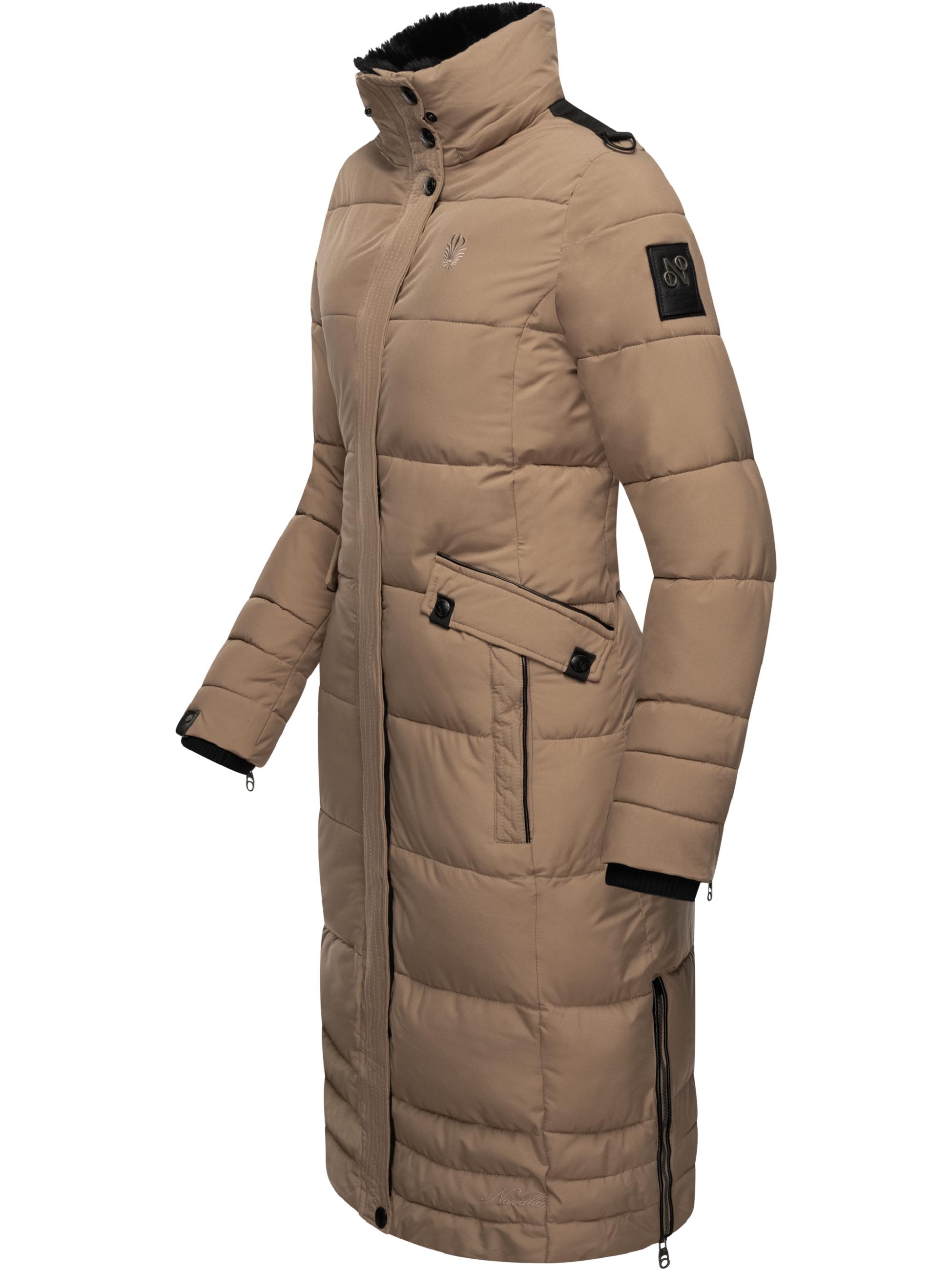 Wintermantel mit abnehmbarer Kapuze "Fahmiyaa" Taupe Grey