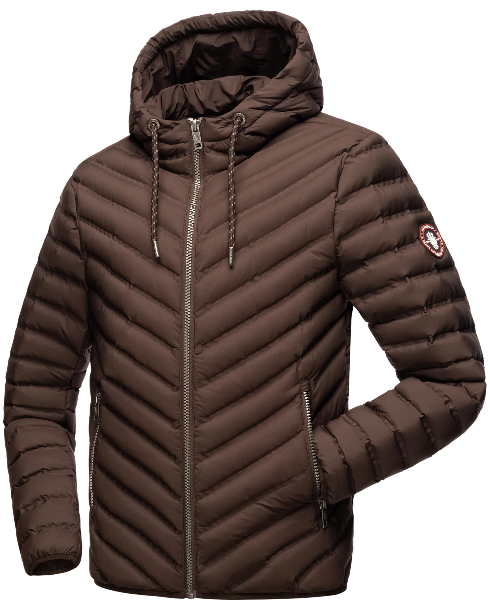 Leichte Steppjacke mit Kapuze "Fey-Tun" Dark Choco