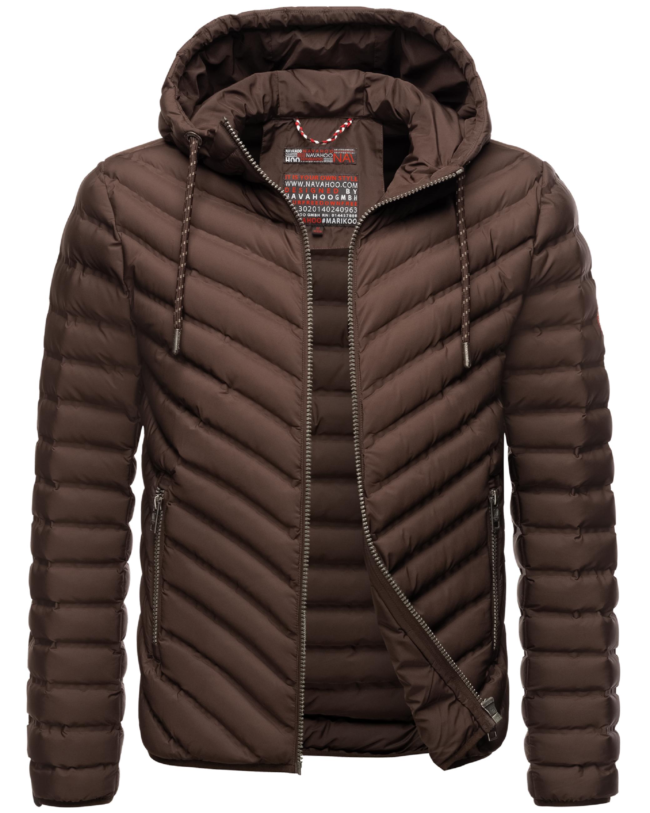 Leichte Steppjacke mit Kapuze "Fey-Tun" Dark Choco