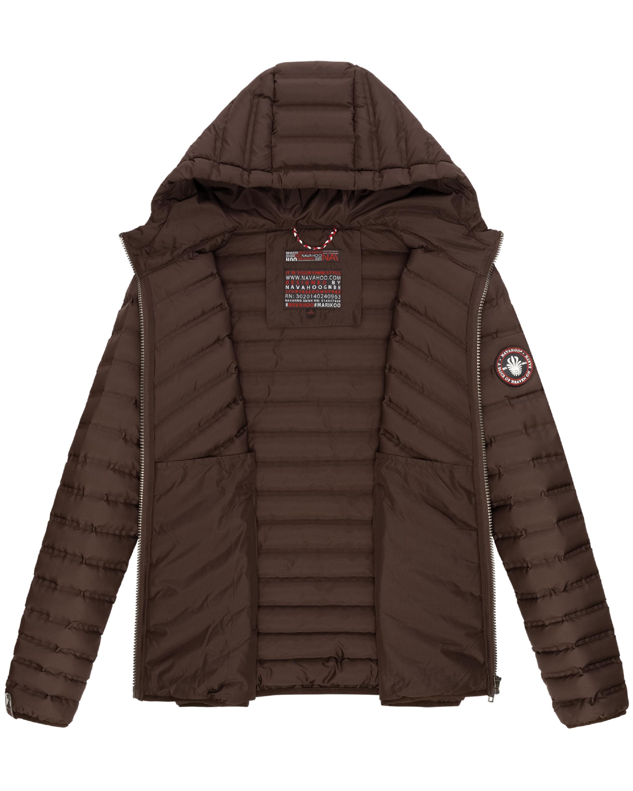 Leichte Steppjacke mit Kapuze "Fey-Tun" Dark Choco