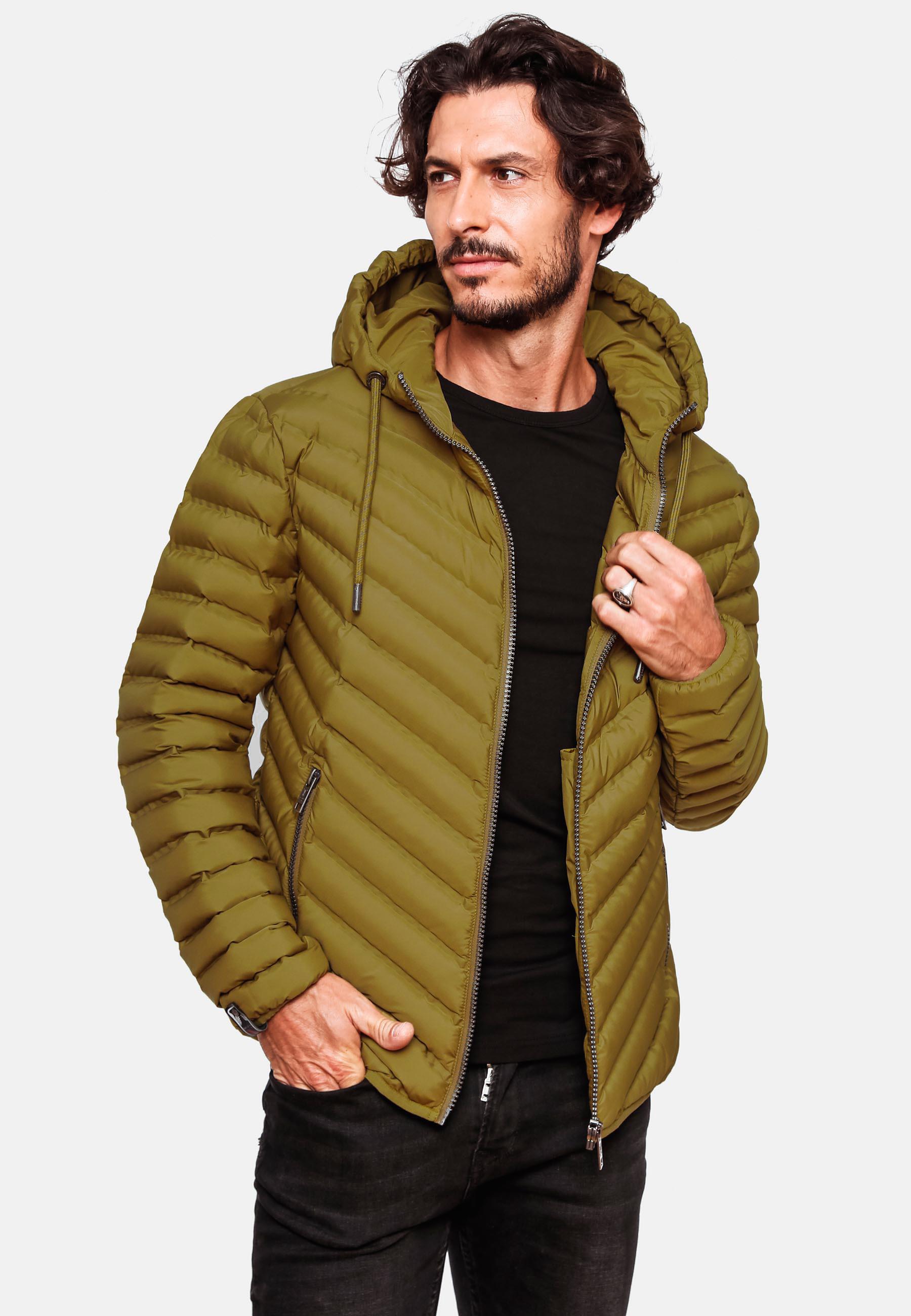 Leichte Steppjacke mit Kapuze "Fey-Tun" Moss Green