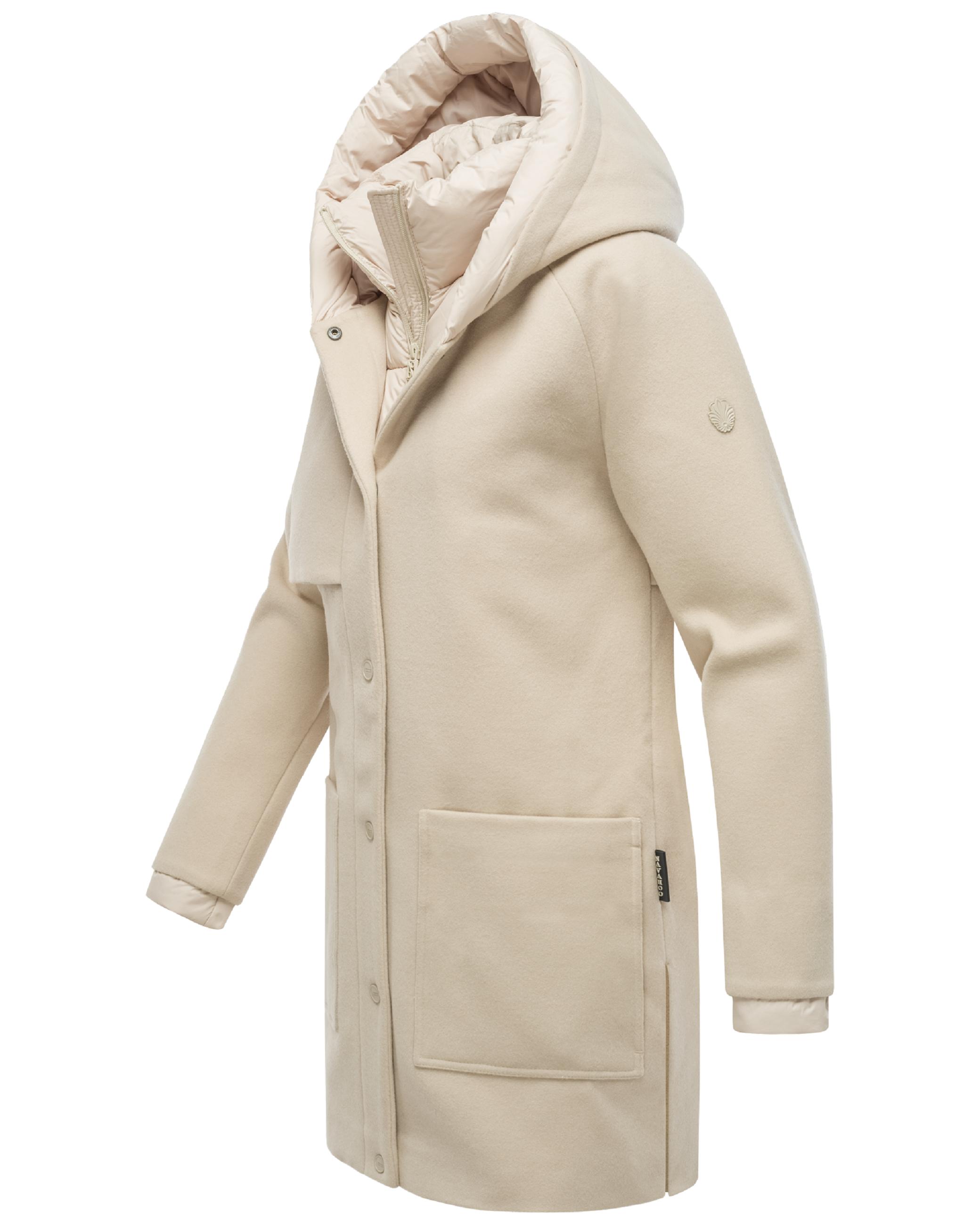Mantel in Wolloptik "Flauschwunder 14" Beige