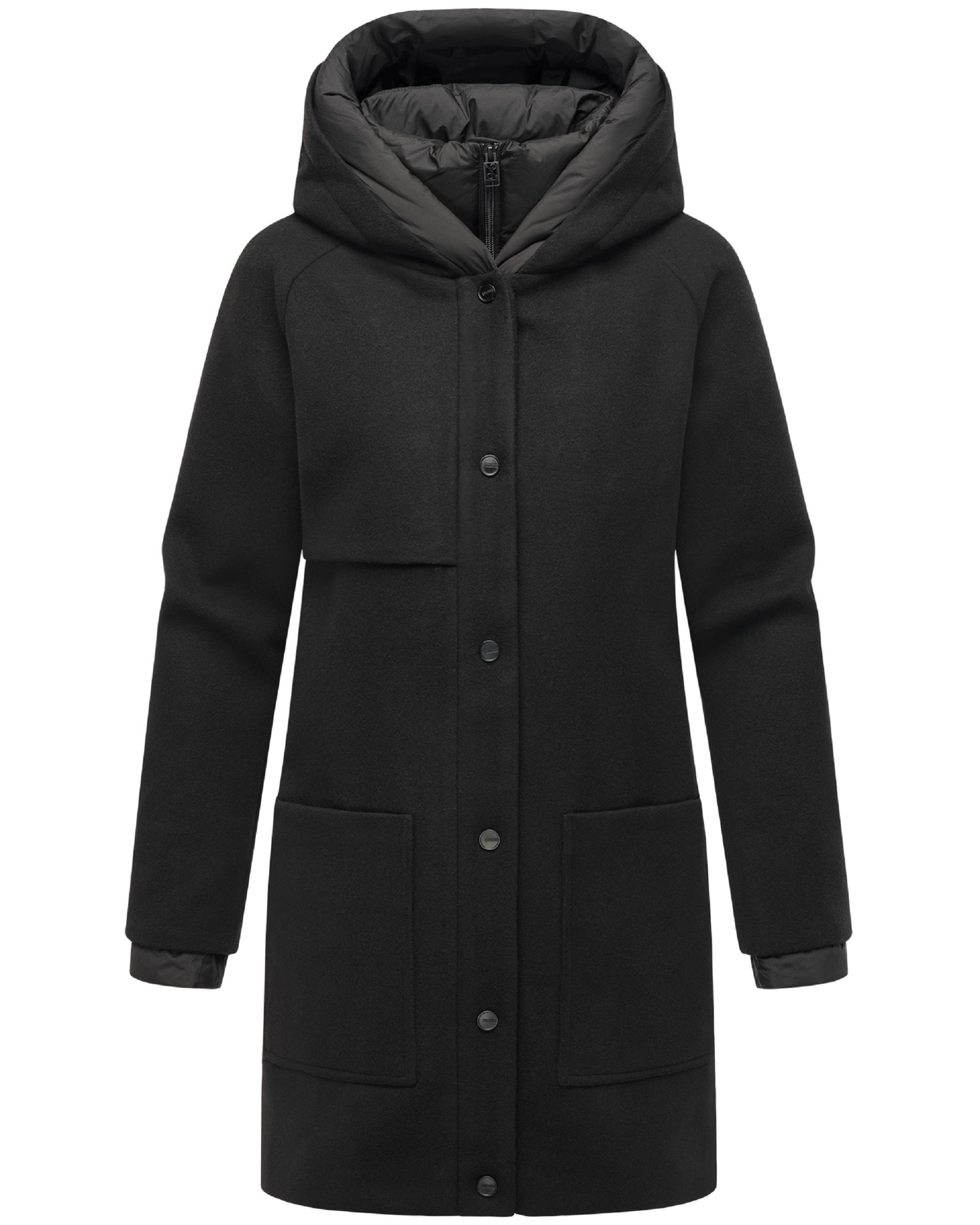 Mantel in Wolloptik "Flauschwunder 14" Black