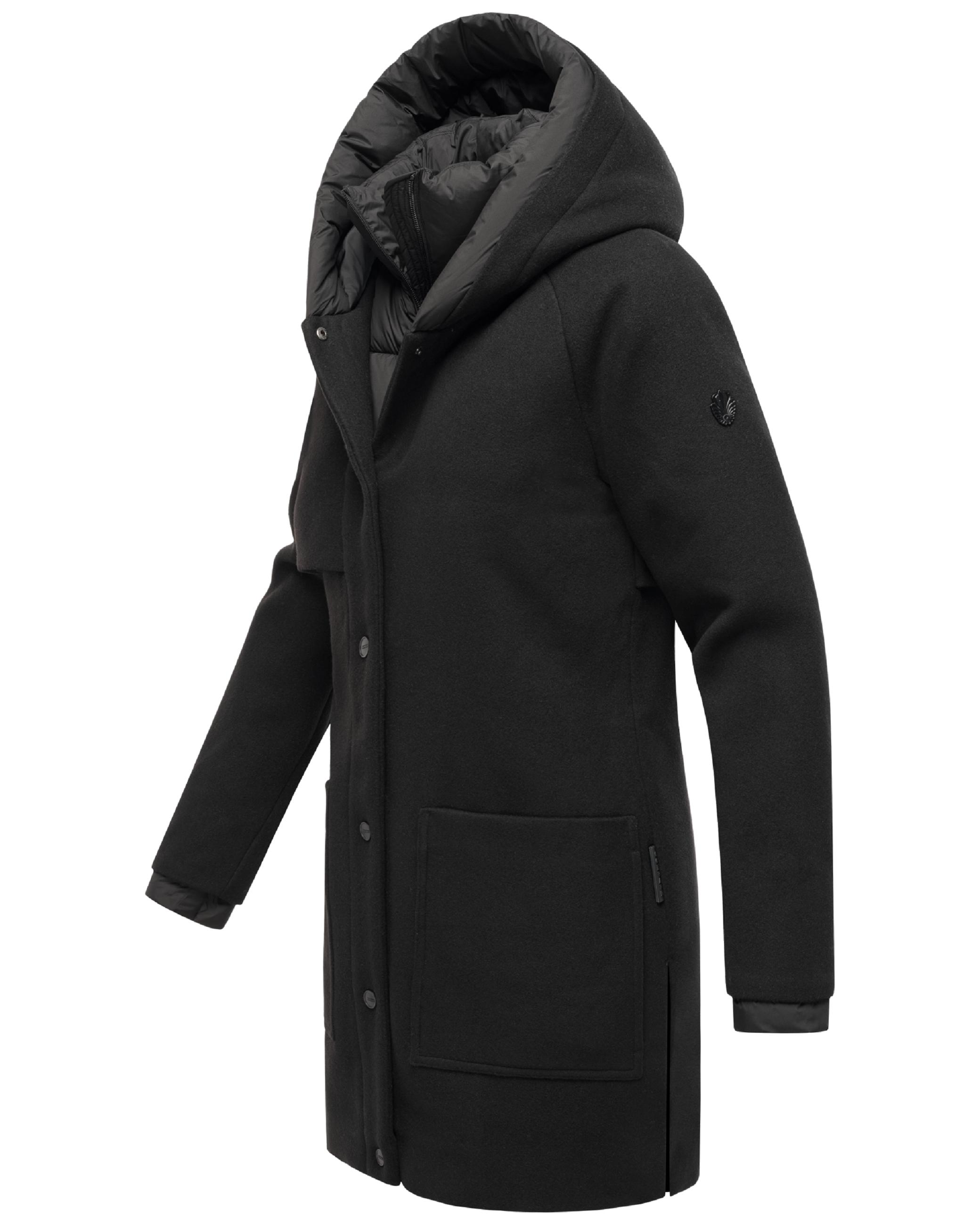 Mantel in Wolloptik "Flauschwunder 14" Black