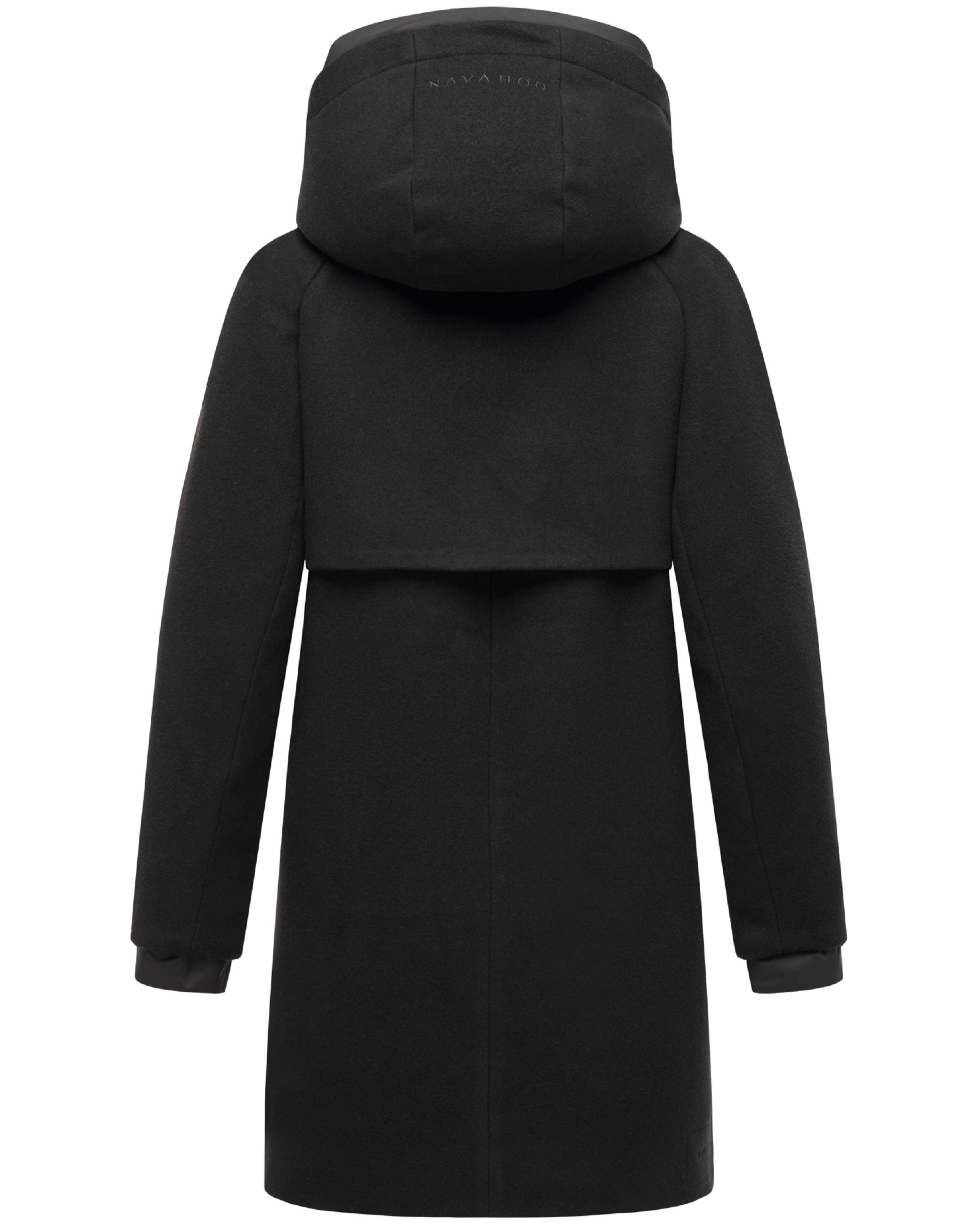 Mantel in Wolloptik "Flauschwunder 14" Black